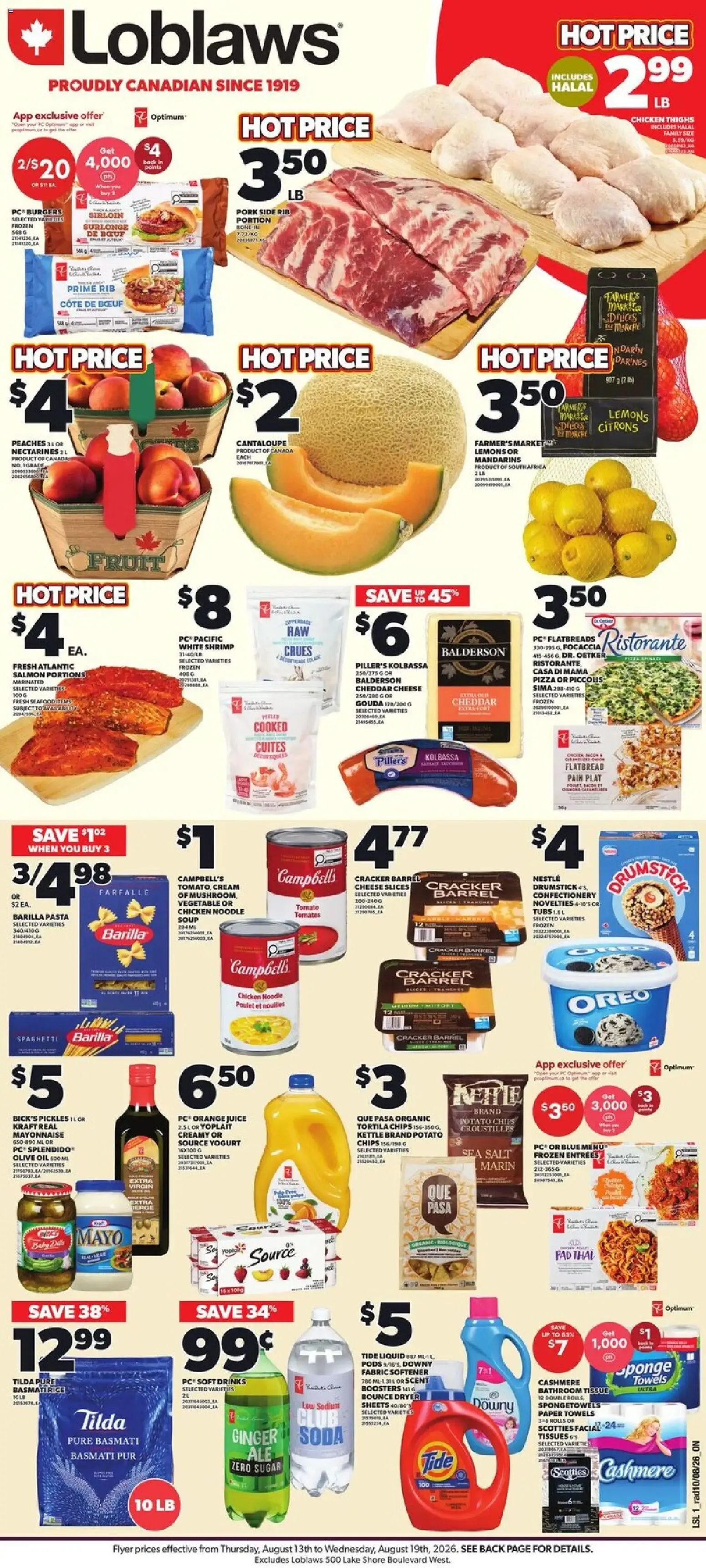 Loblaws weekly flyer / circulaire from Aug 13, 2026 > weekly specials & deals
