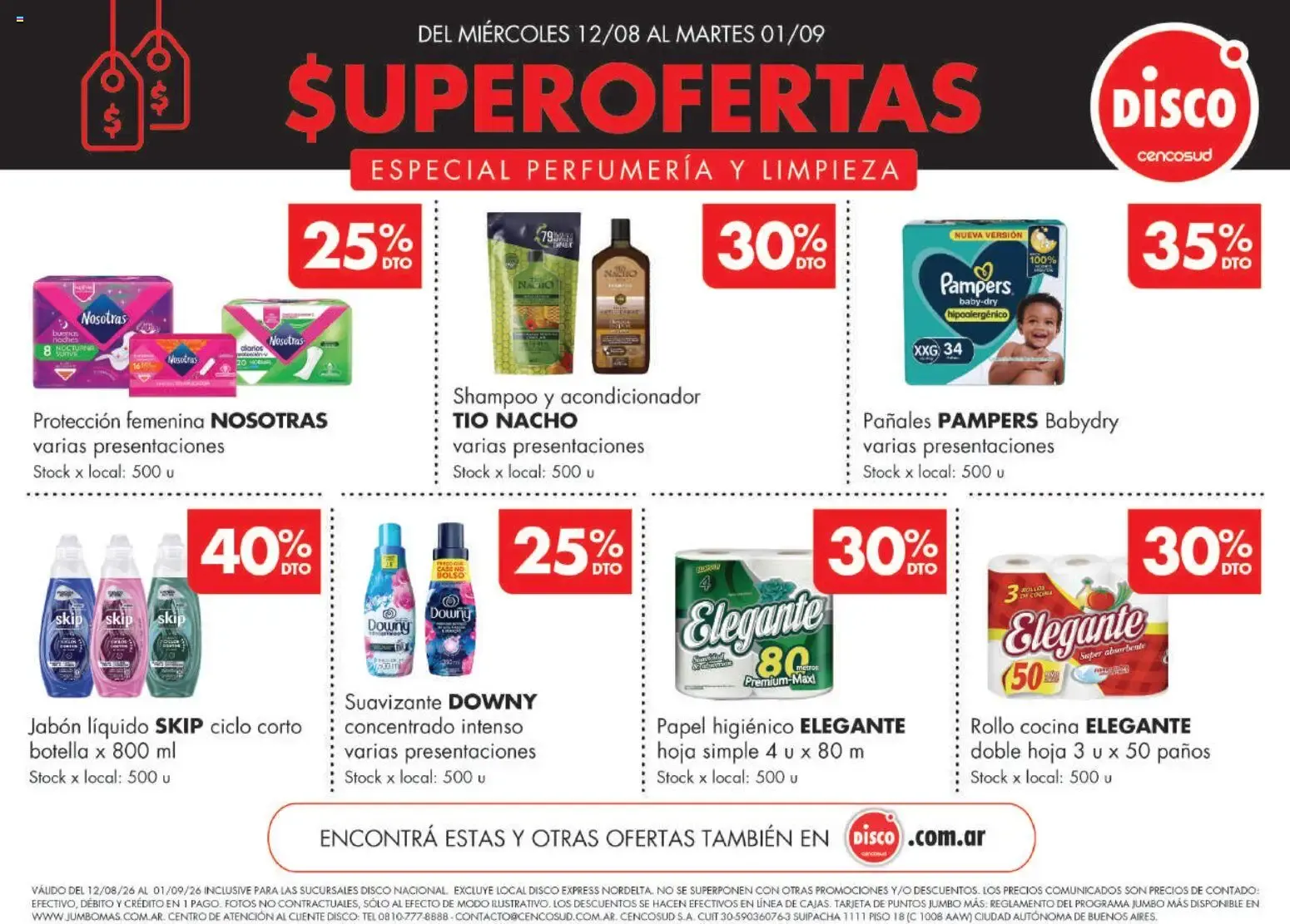 Ofertas de Disco - Especial Perfumería y Limpieza del 14/08/2026 - 01/09/2026 12 de agosto al 1 de septiembre 2026 - Página 1 del catálogo