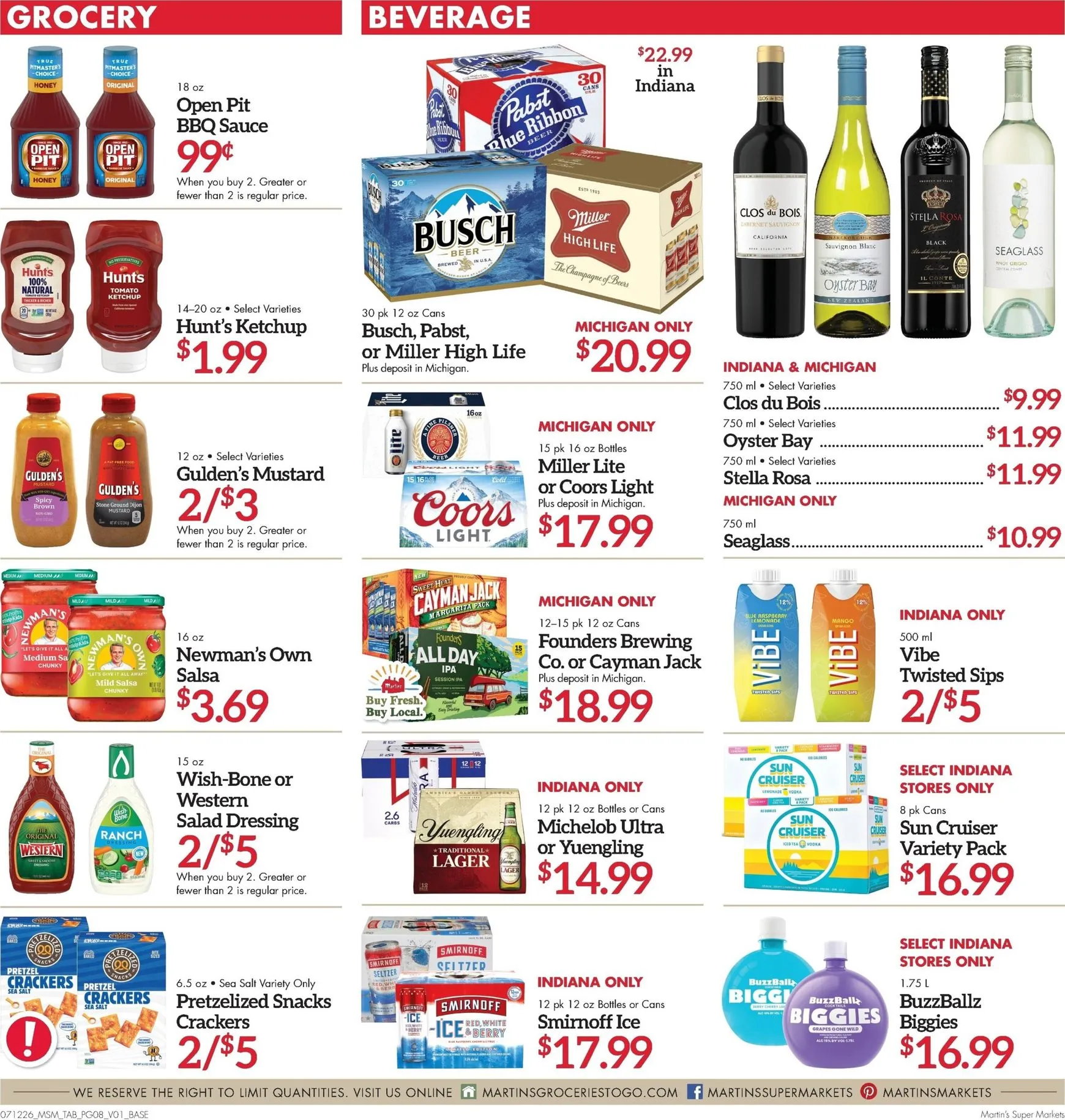Weekly ad Current Martin's Super Markets leaflet valid from Sunday 07/12/2026 to Saturday 07/18/2026 from July 12 to July 18 2026 - Page 8