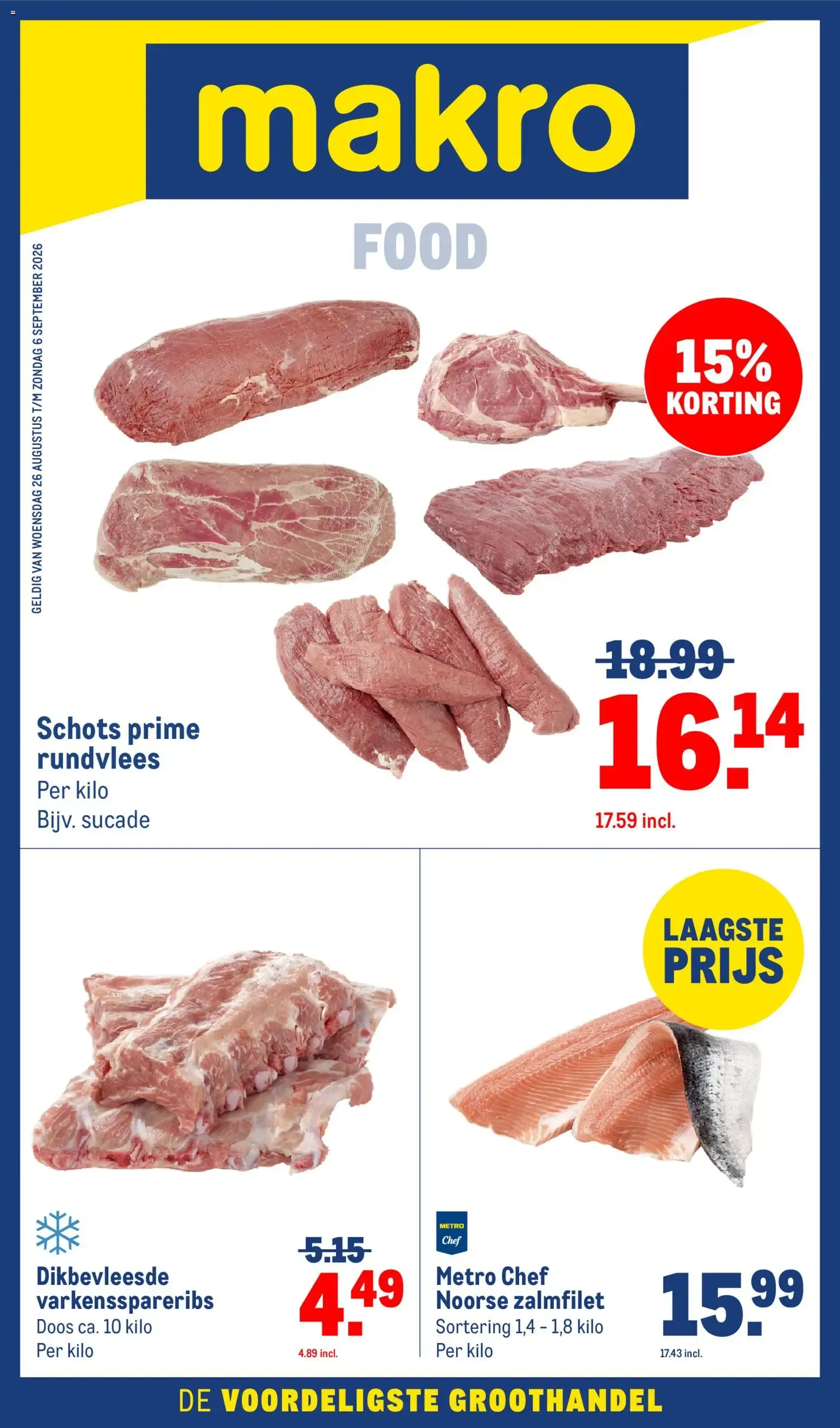 Makro folder vanaf 26-08-2026 || NIEUWE van 26 augustus tot 6 september 2026 - Folder pagina 1
