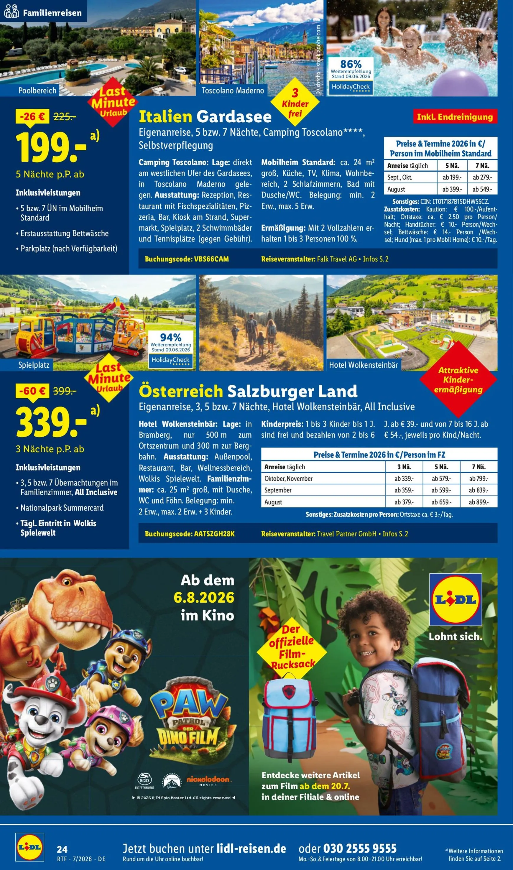 Auf die Berge, fertig, los. Last Minute Urlaub von 15. Juli bis 15. August 2026 - Prospekt seite 24
