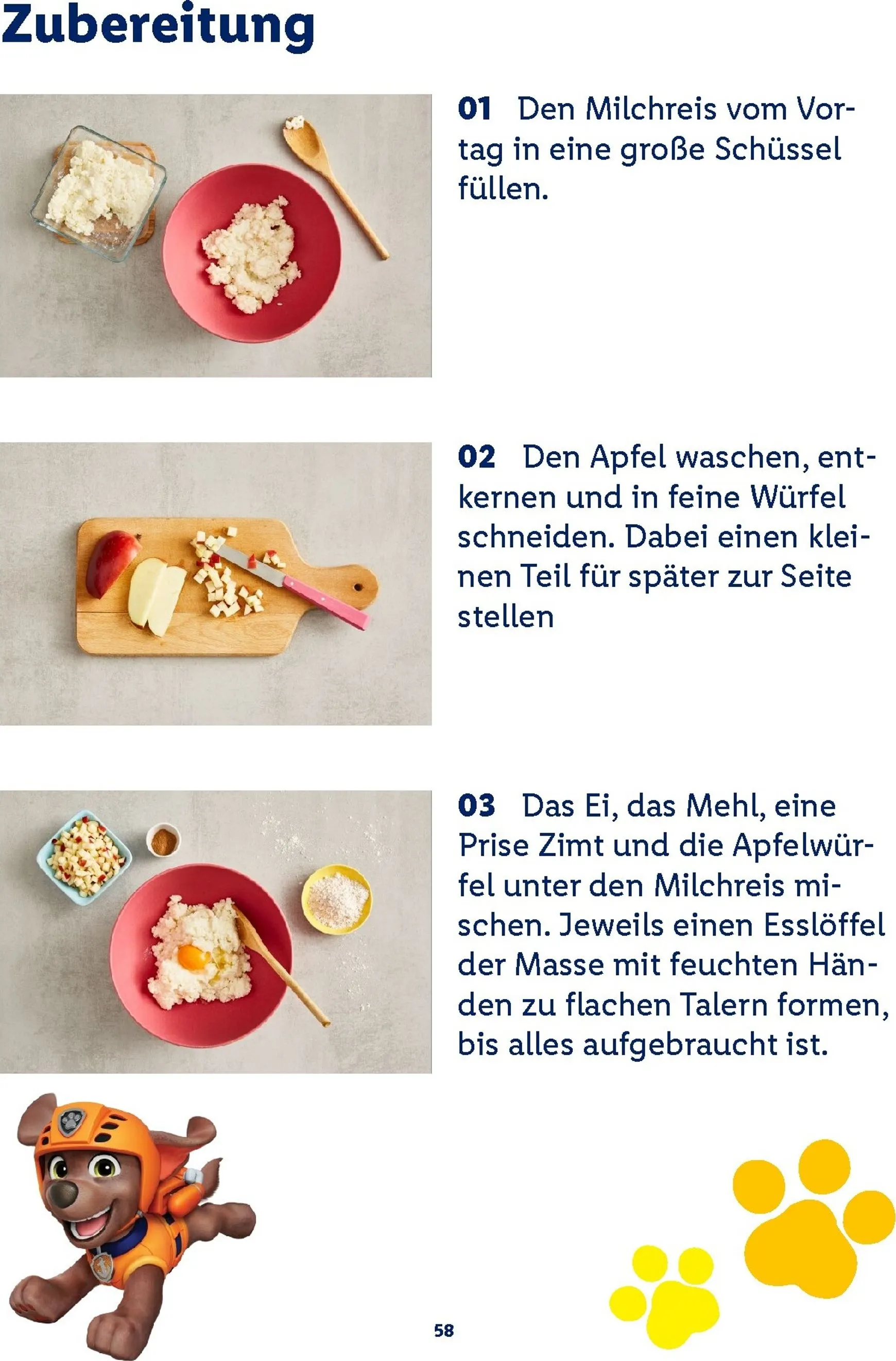 Lidl - Paw Patrol Rezeptheft Prospekt – von Montag 20.07.2026 bis Sonntag 23.08.2026 von 20. Juli bis 23. August 2026 - Prospekt seite 58