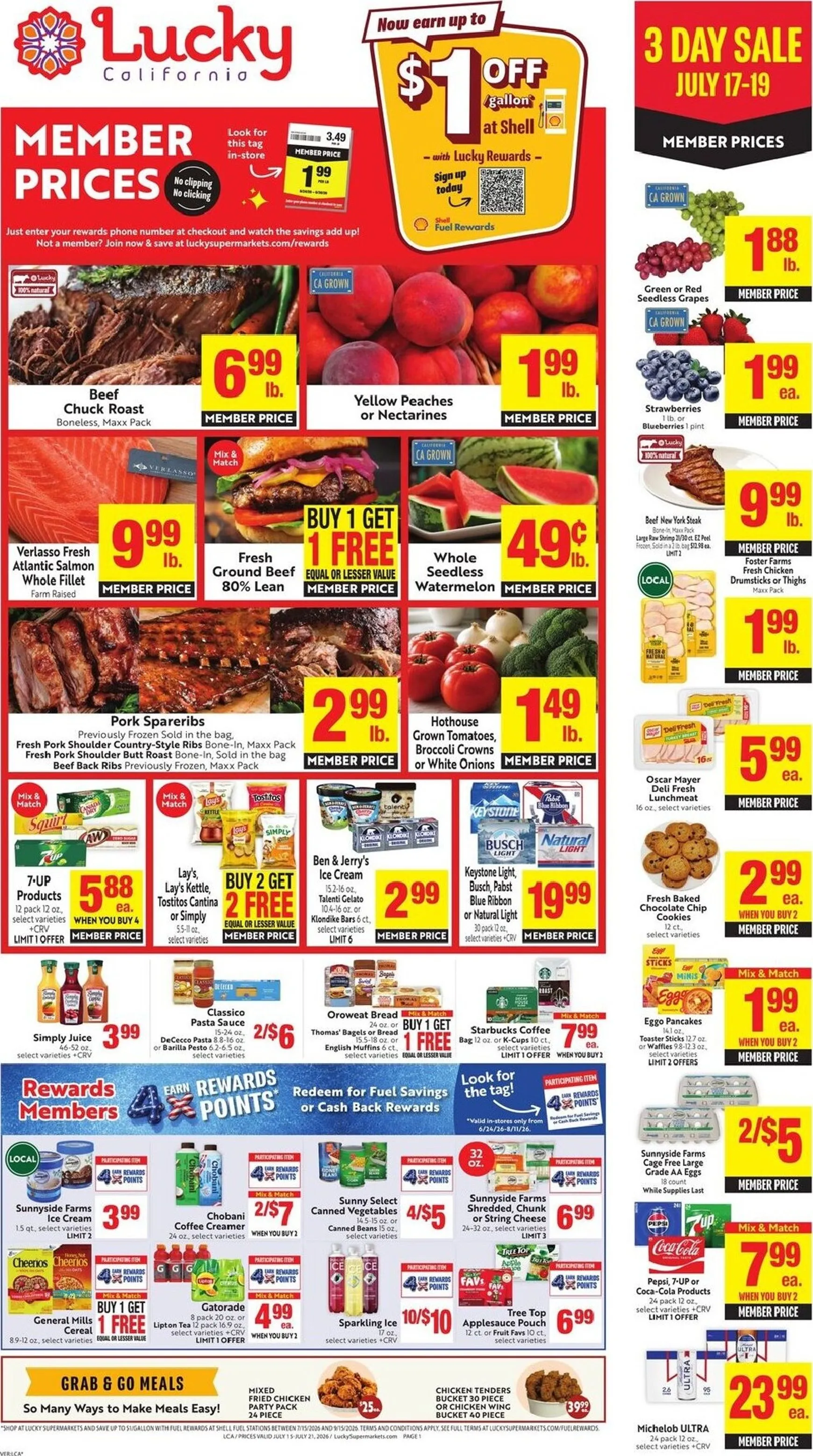 Weekly ad Current Lucky leaflet valid from Wednesday 07/15/2026 to Tuesday 07/21/2026 from July 15 to July 21 2026 - Page 1
