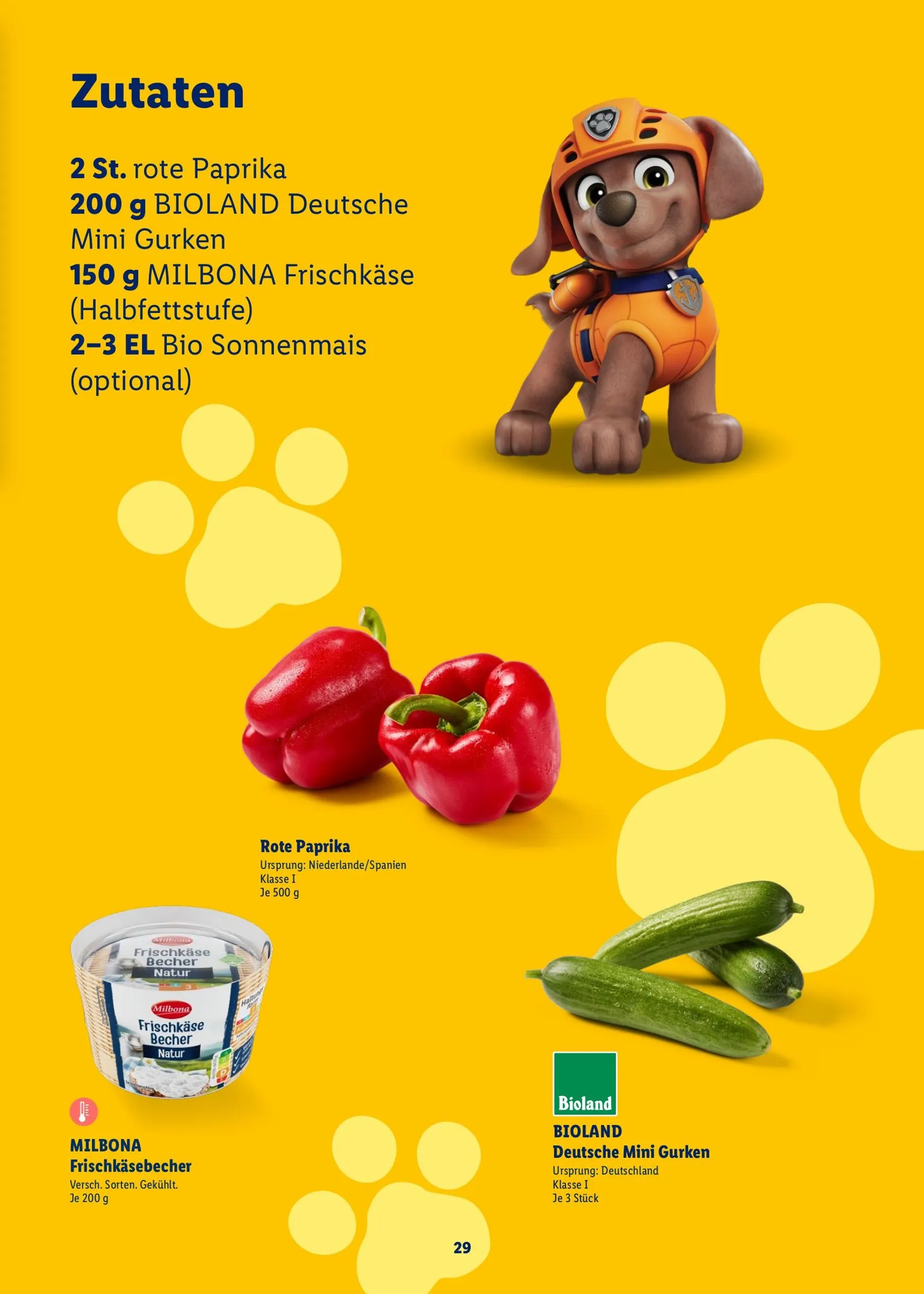 PAW Patrol Rezeptheft von 20. Juli bis 23. August 2026 - Prospekt seite 29