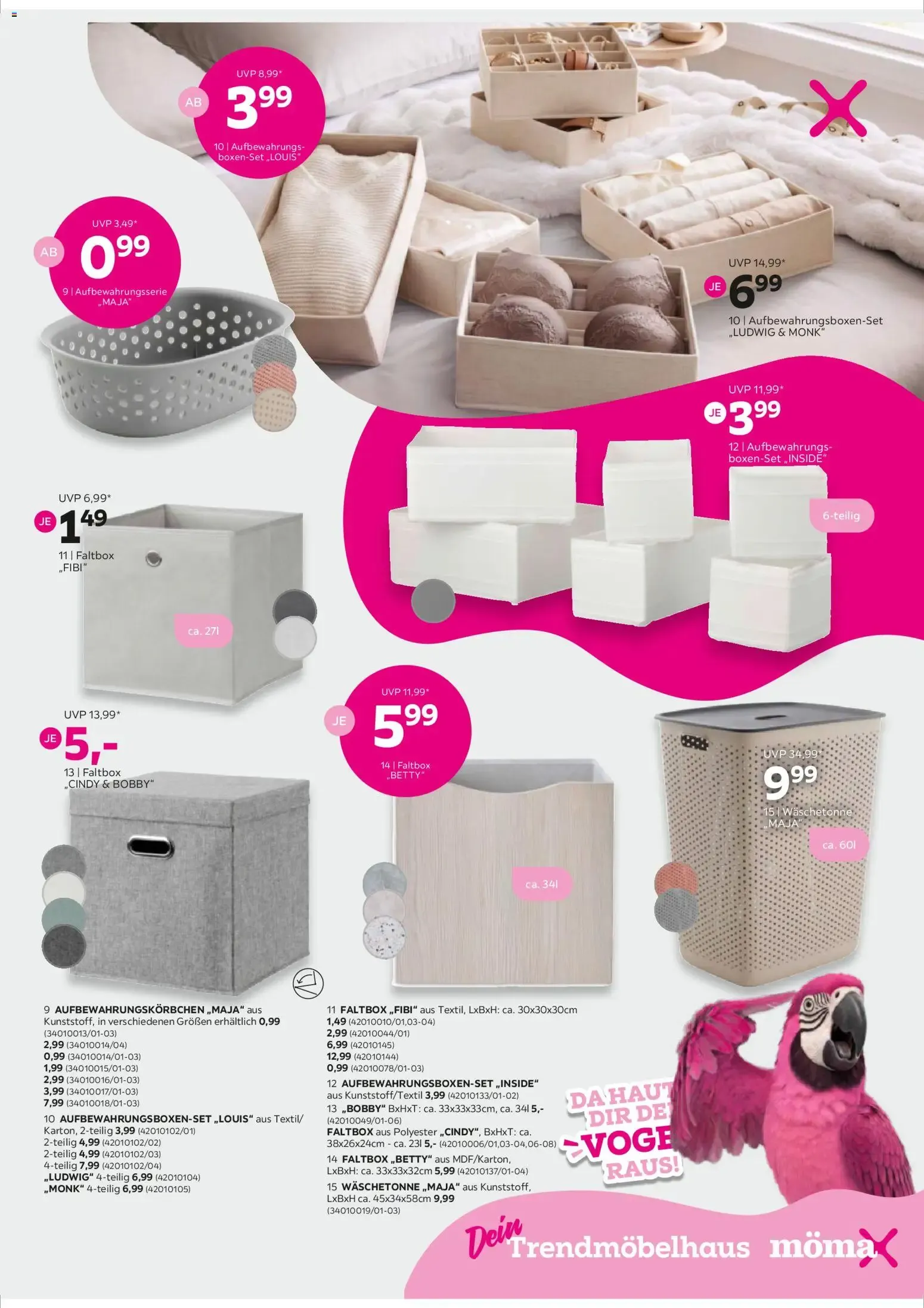 Mömax Prospekt: Pink Shopping Aktionen von 1. September bis 14. September 2026 - Flugblätt seite  9