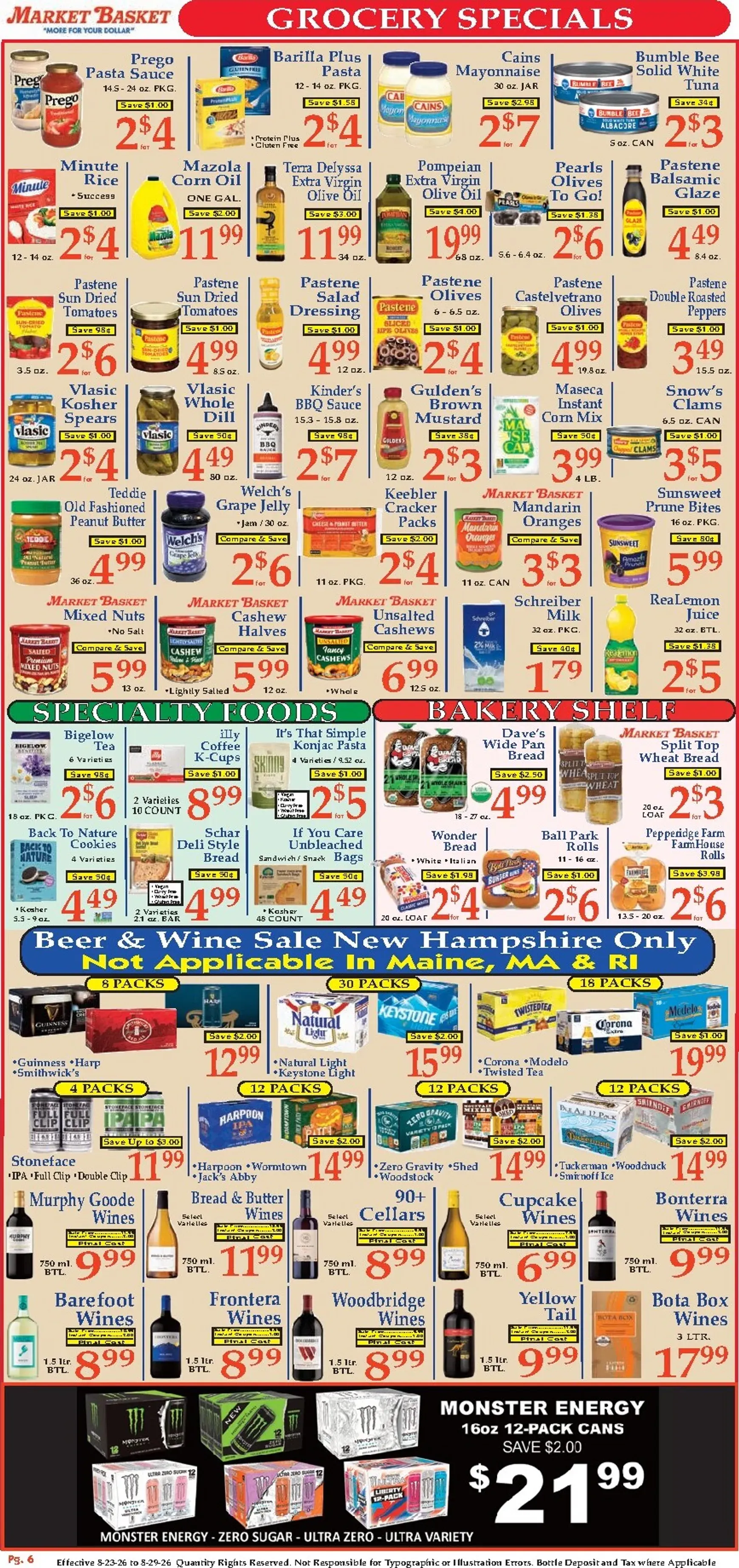 Weekly ad Current Market Basket leaflet valid from Sunday 08/23/2026 to Saturday 08/29/2026 from August 23 to August 29 2026 - Page 6