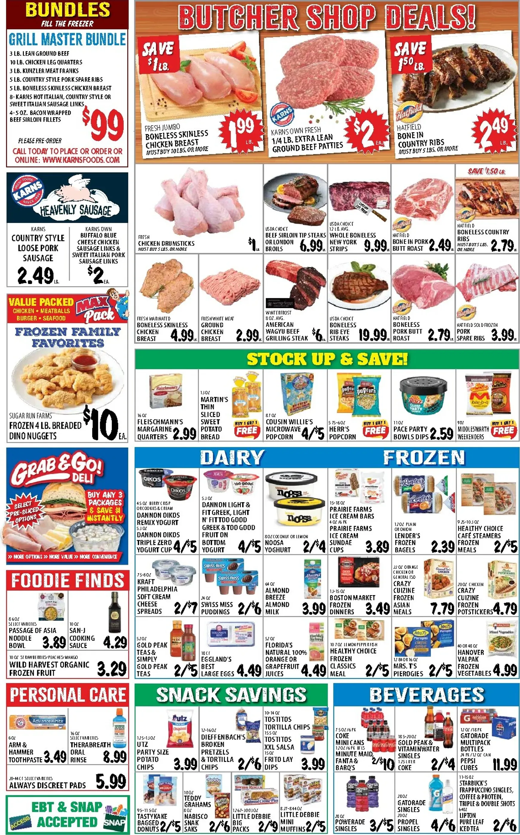 Weekly promotion Karns - Big Meat Savings spanning from August 18 to August 24 2026 - Page 3 for Catalogue 365
