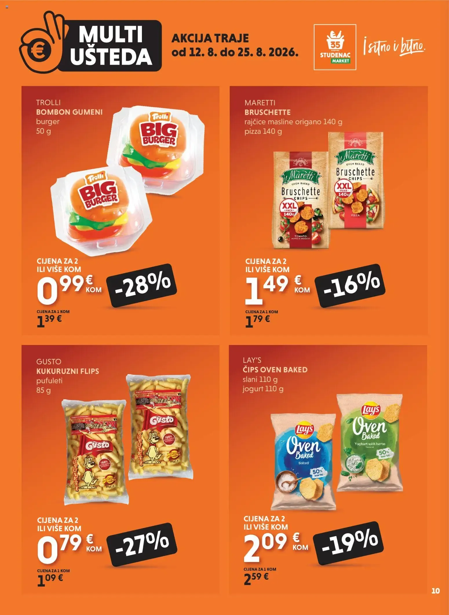 Katalog UZMI VIŠE, PLATI MANJE - MULTI UŠTEDA od 12. kolovoza do 25. kolovoza 2026. - Pregled Stranica 10
