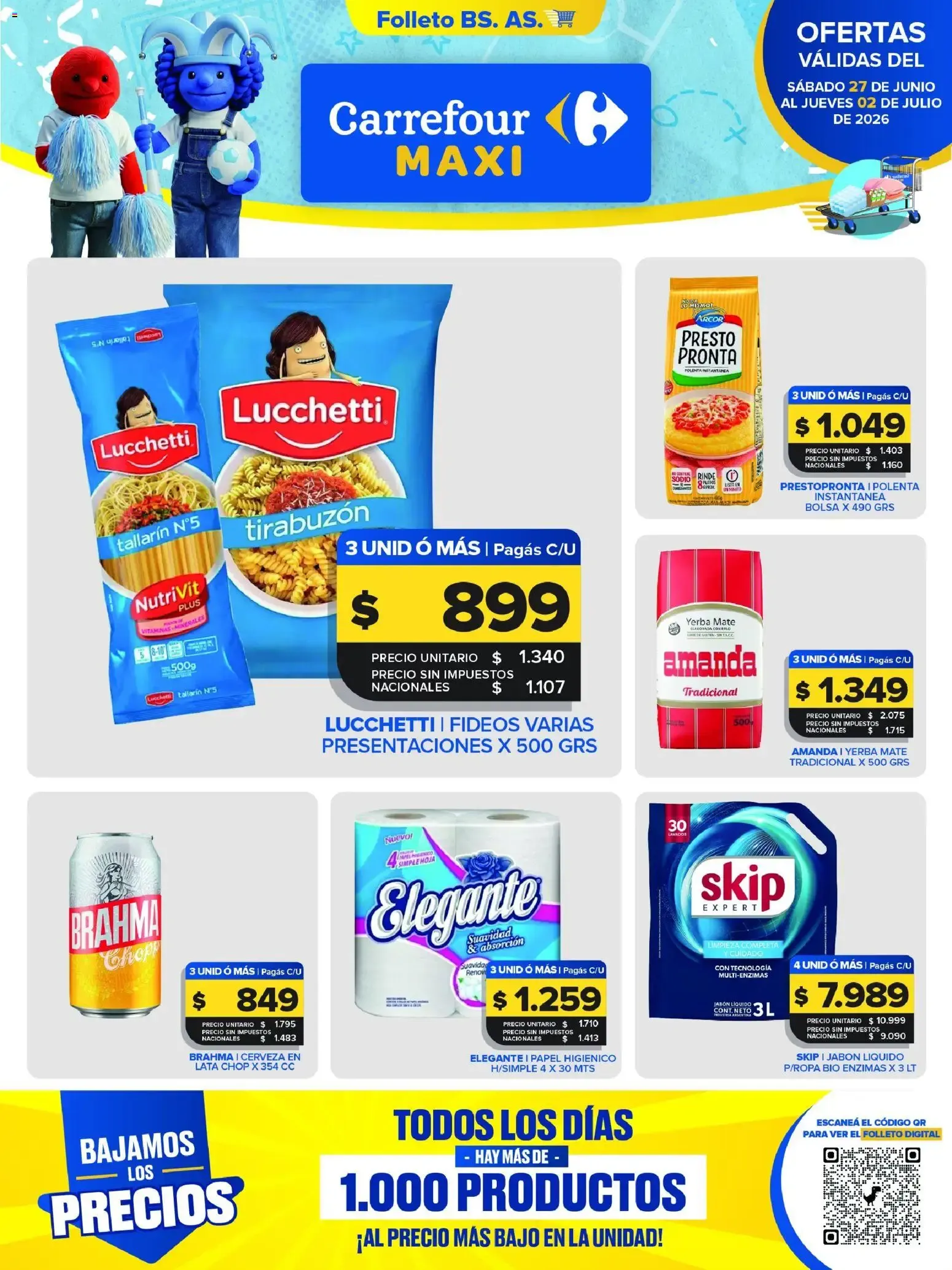 Ofertas de Carrefour Maxi catálogo del 27/06/2026 - 02/07/2026 27 de junio al 2 de julio 2026 - Página 1 del catálogo