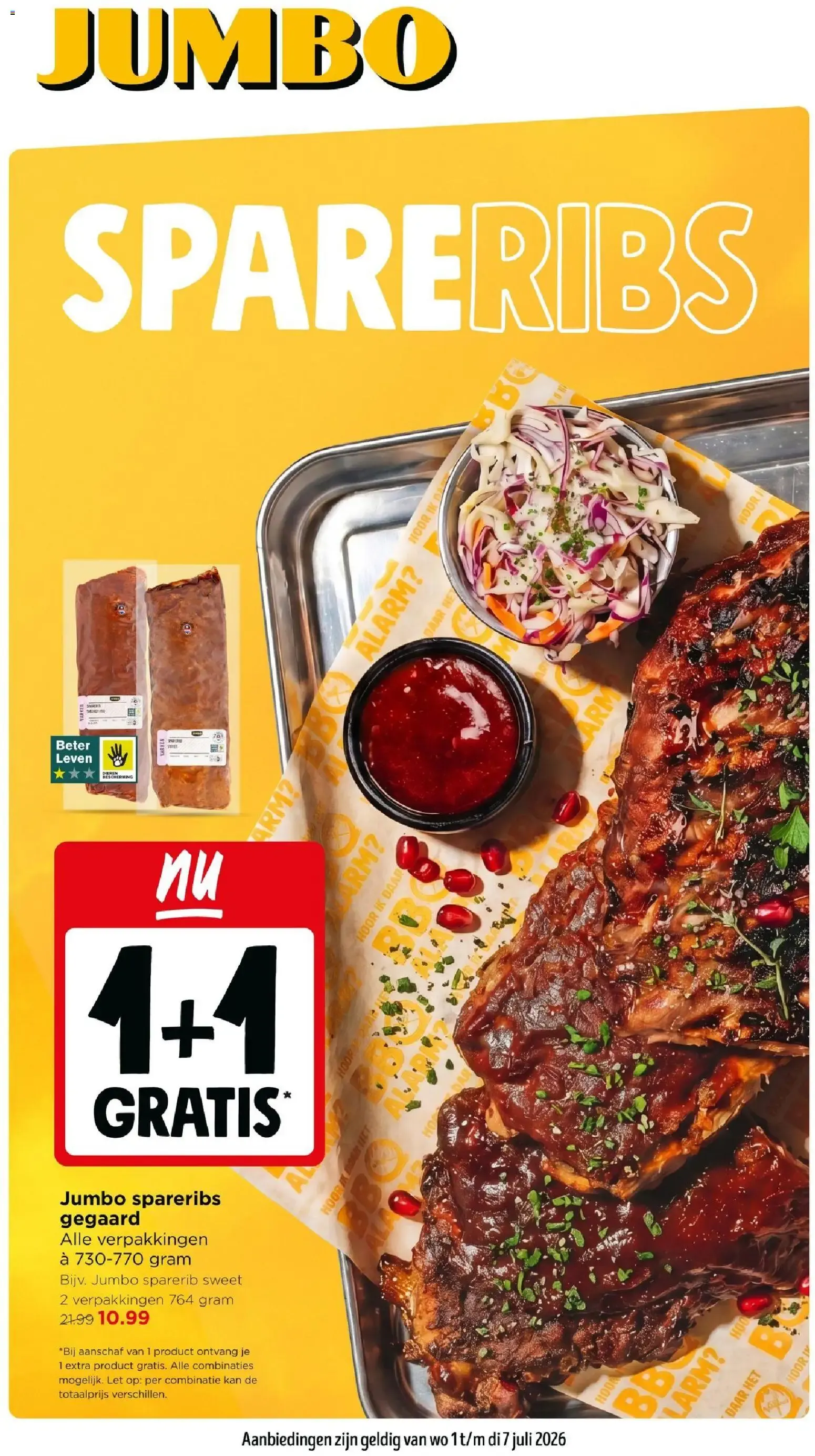 Jumbo Spareribs van 1 juli tot 7 juli 2026 - Folder pagina 1