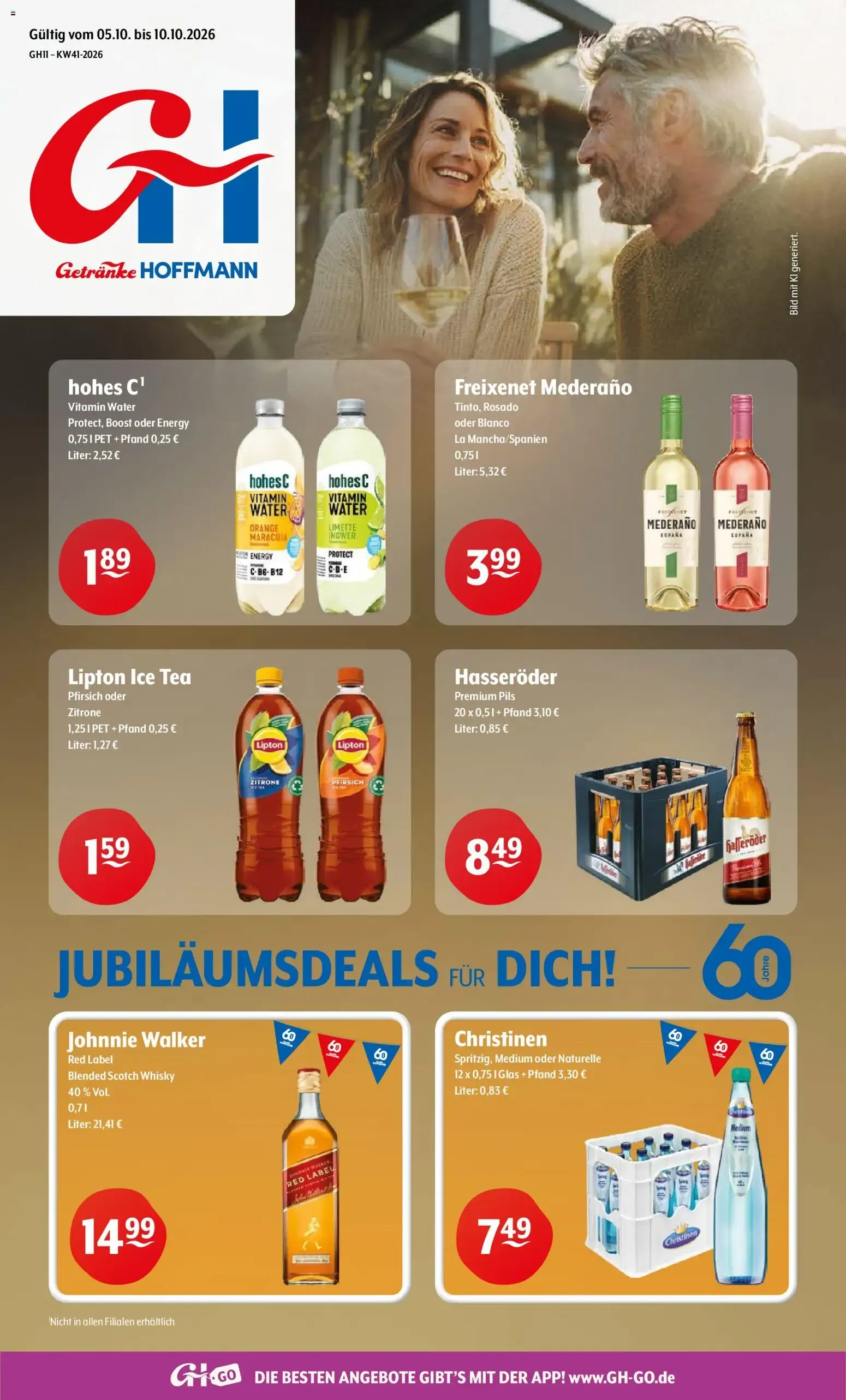 Getränke Hoffmann Prospekt (ab 05.10.2026) zum Blättern von 5. Oktober bis 10. Oktober 2026 - Prospekt seite 1