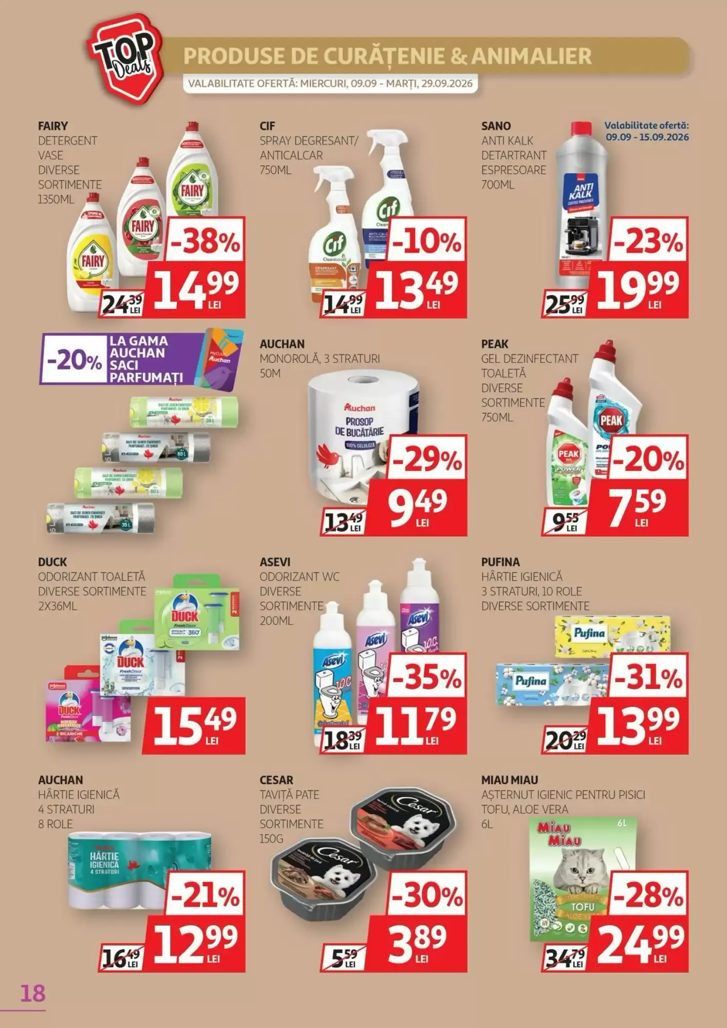Catalog Catalog Auchan de la 9 septembrie până la 29 septembrie 2026 - Revista Pagina 18