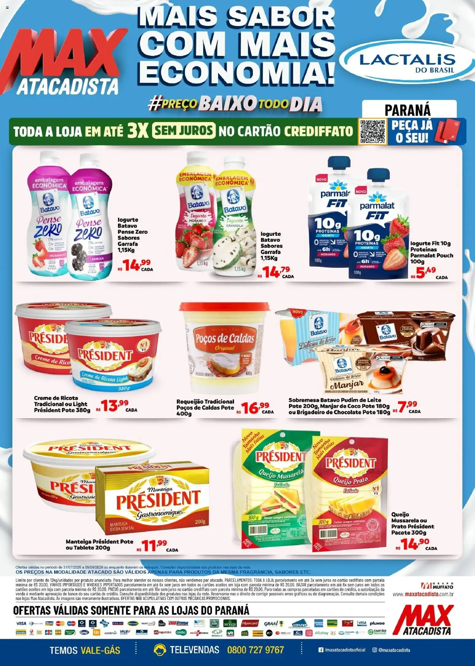 Encarte de Max Atacadista ofertas Lactalis de 31/07/2026 | Promoções Online 31 de julho até 9 de agosto 2026 - Pagina 1