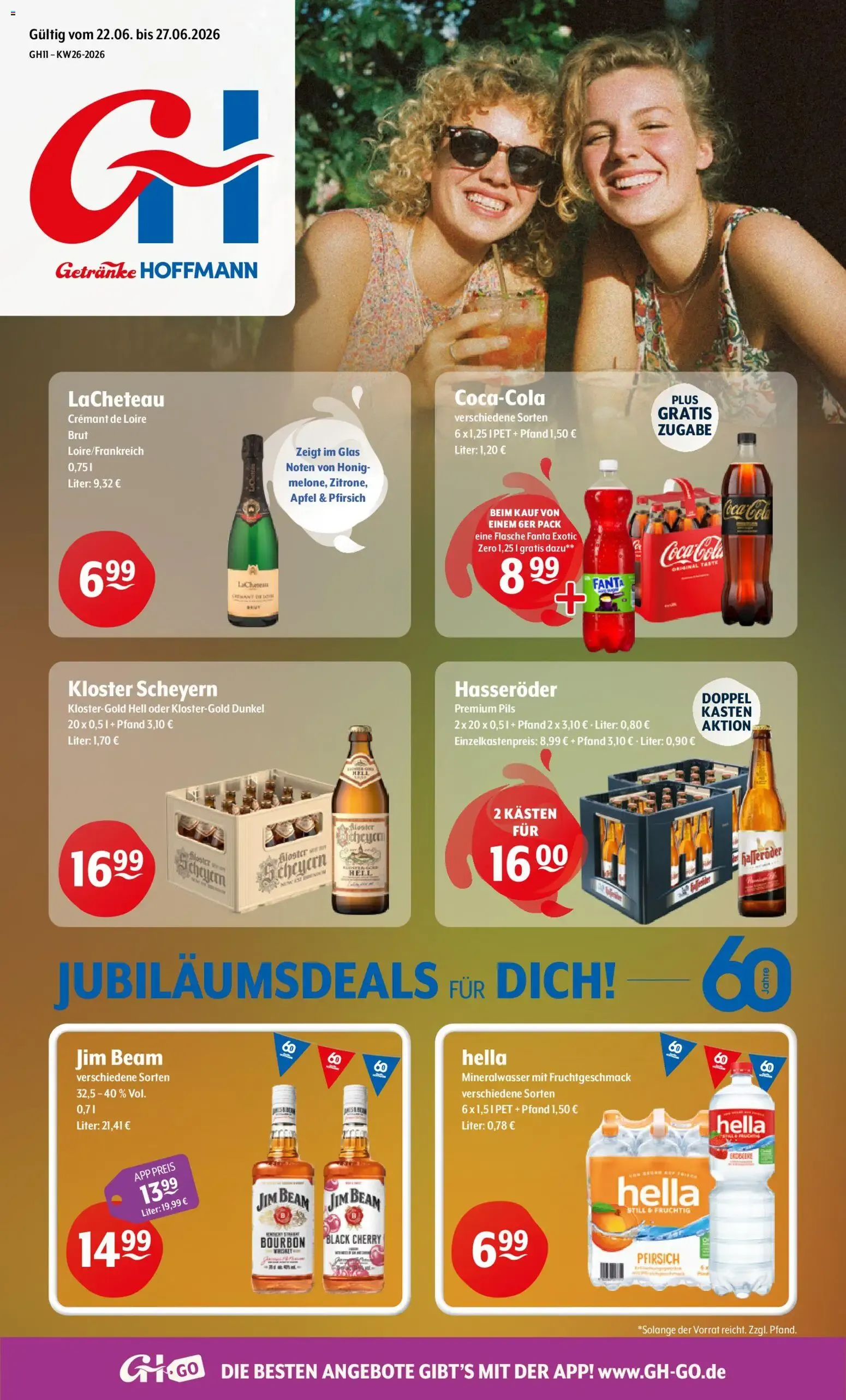 Getränke Hoffmann Jubiläumsdeals von 22. Juni bis 27. Juni 2026 - Prospekt seite 1