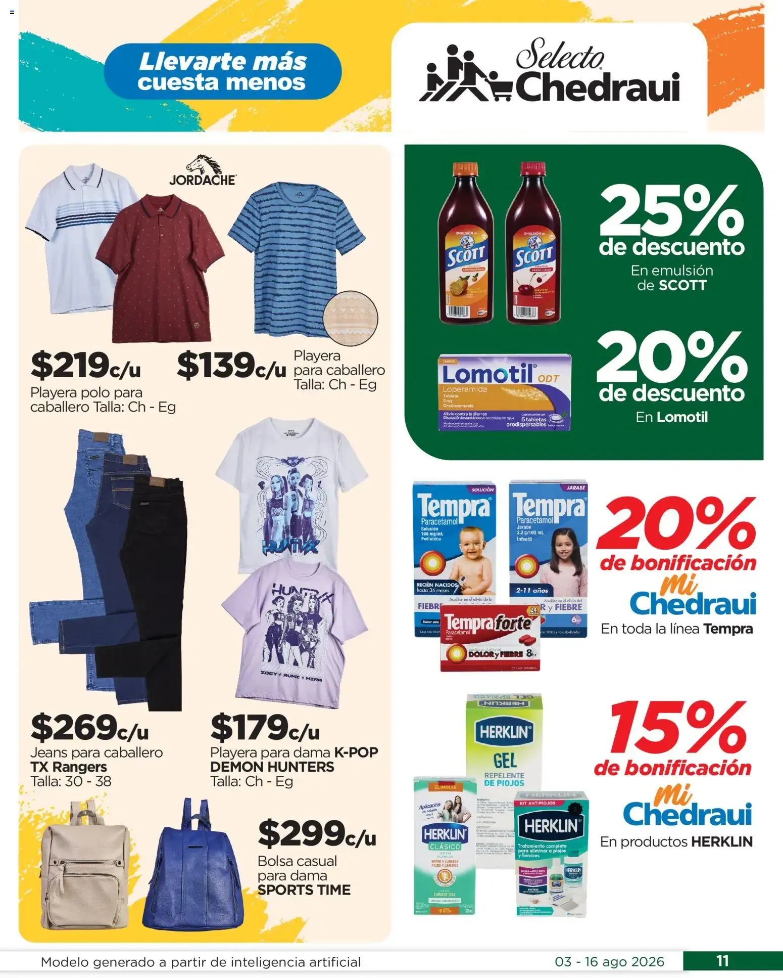 Catálogo de Chedraui folleto Por Ti ofertones del verano (03/08/2026 - 16/08/2026) - catálogo en línea 3 de agosto al 16 de agosto 2026 - Pagina 11