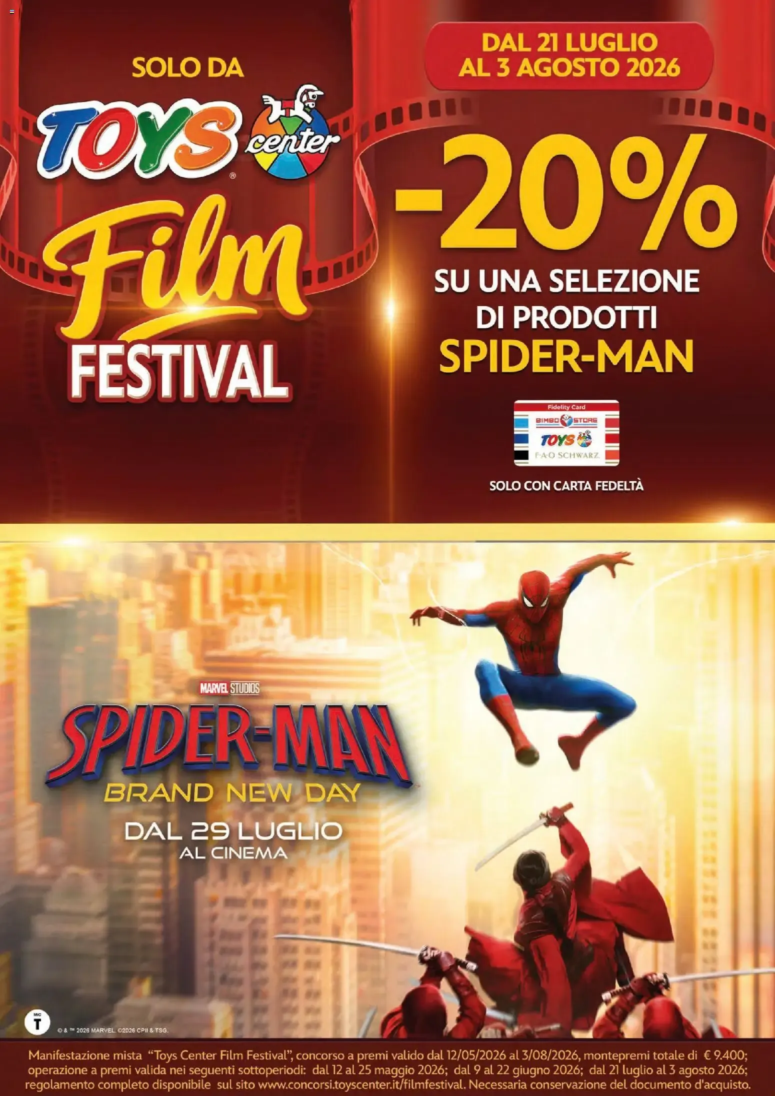 Toys Center Film Festival -20% en productos Spider-Man