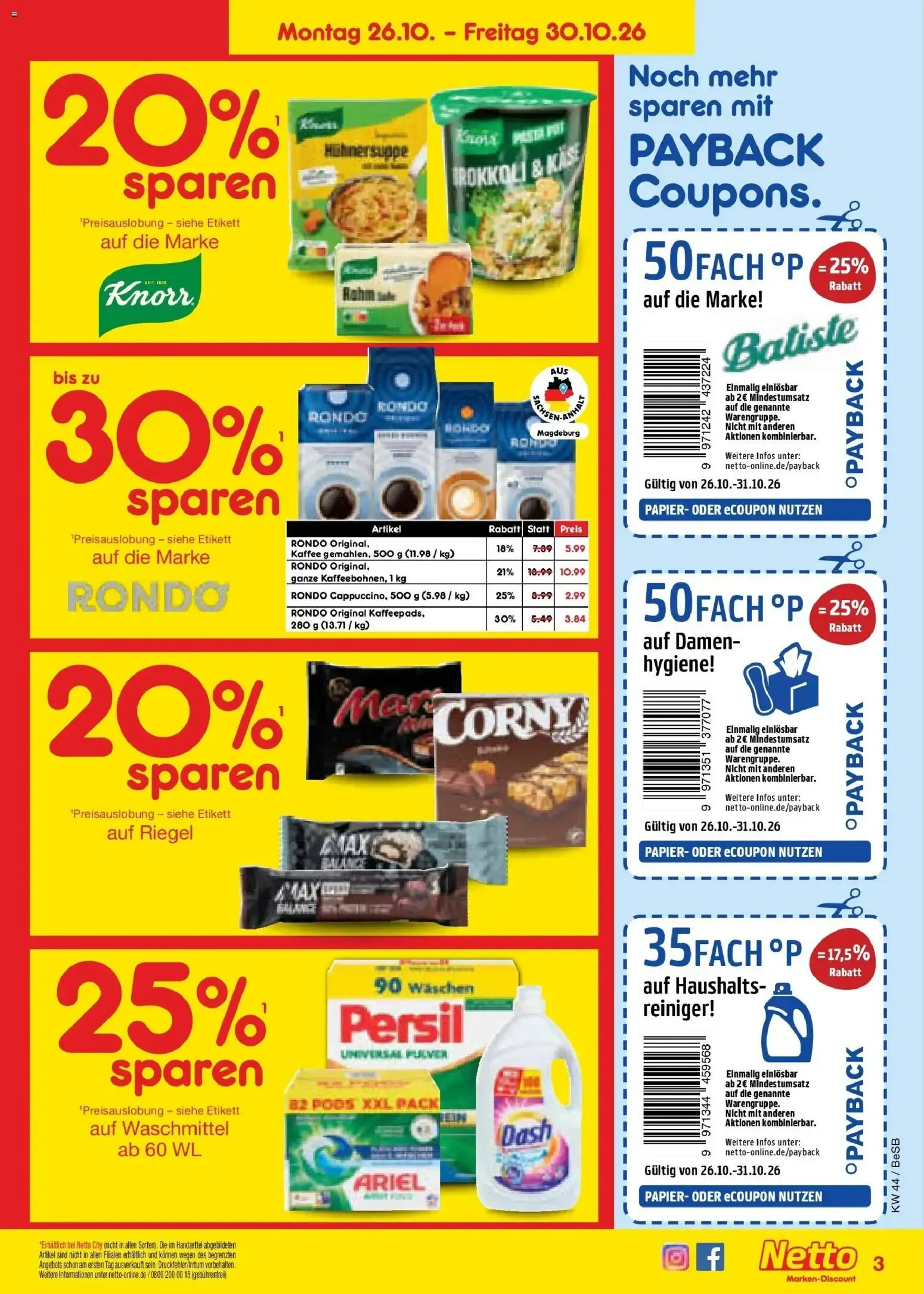 Netto Marken-Discount Prospekt Berlin-Prenzlauer Berg (ab 26.10.2026) » Angebote von 26. Oktober bis 30. Oktober 2026 - Prospekt seite 3