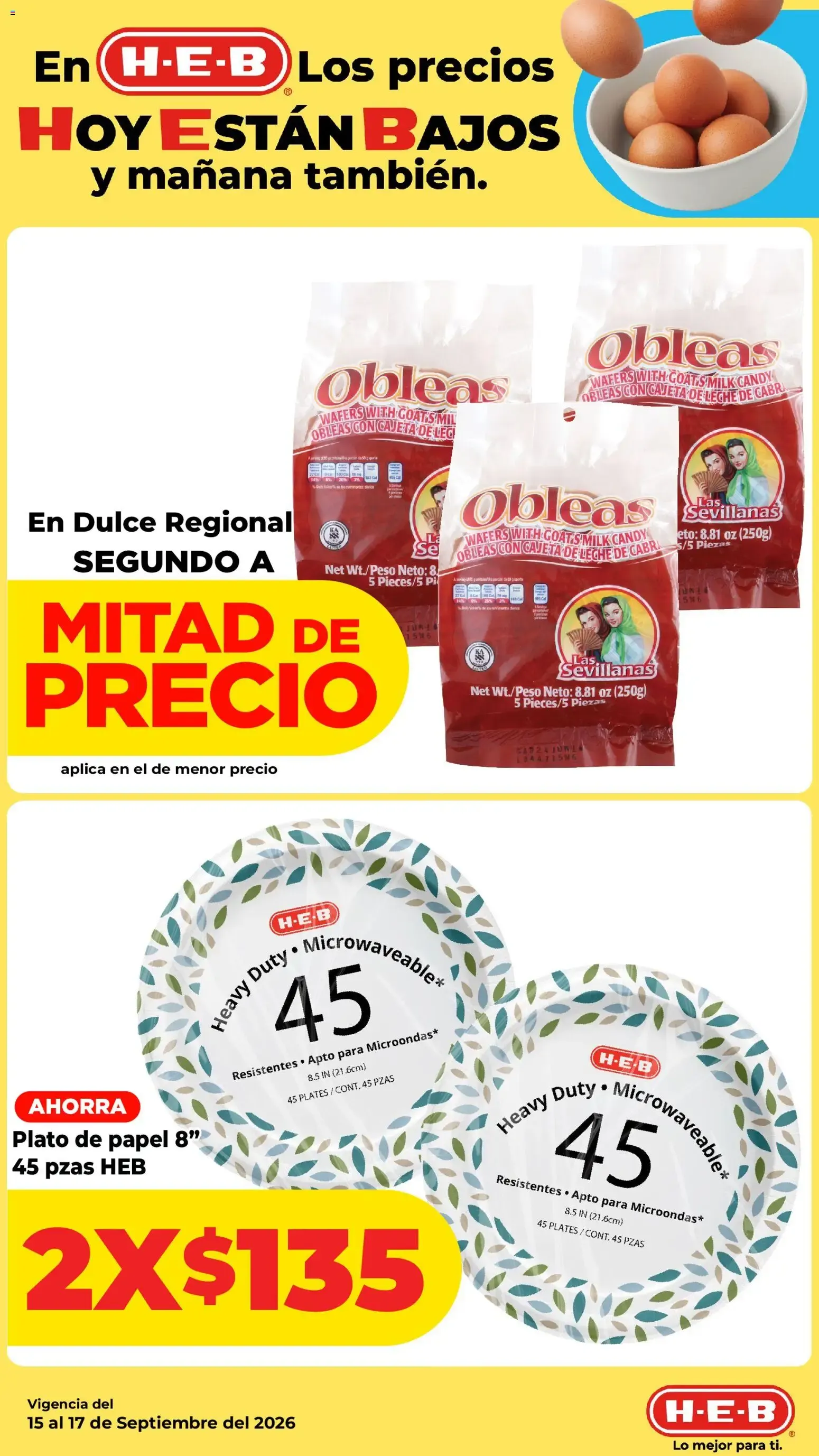 Catálogo de H-E-B folleto Los precios hoy están bajos (15/09/2026 - 17/09/2026) - catálogo en línea 15 de septiembre al 17 de septiembre 2026 - Pagina 6