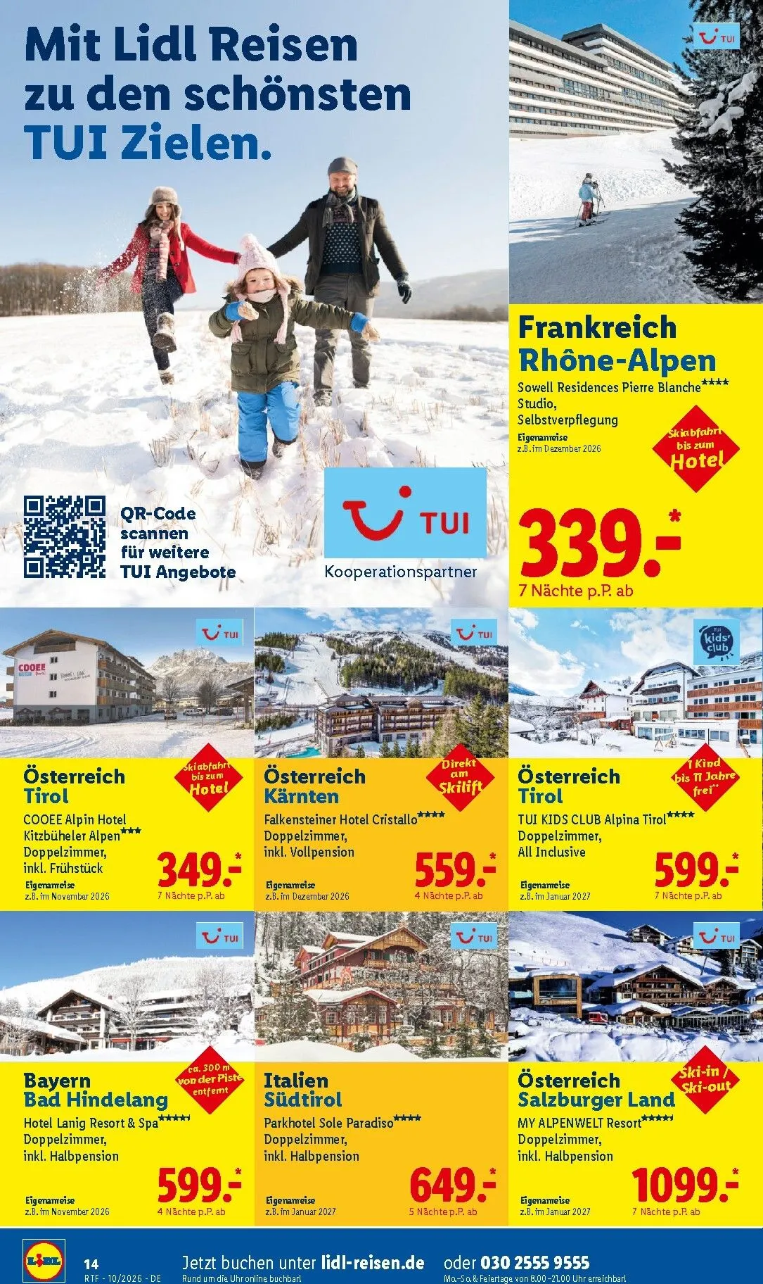 Lidl - Reise-Highlights Prospekt – von Mittwoch 14.10.2026 bis Sonntag 15.11.2026 von 14. Oktober bis 15. November 2026 - Prospekt seite 14
