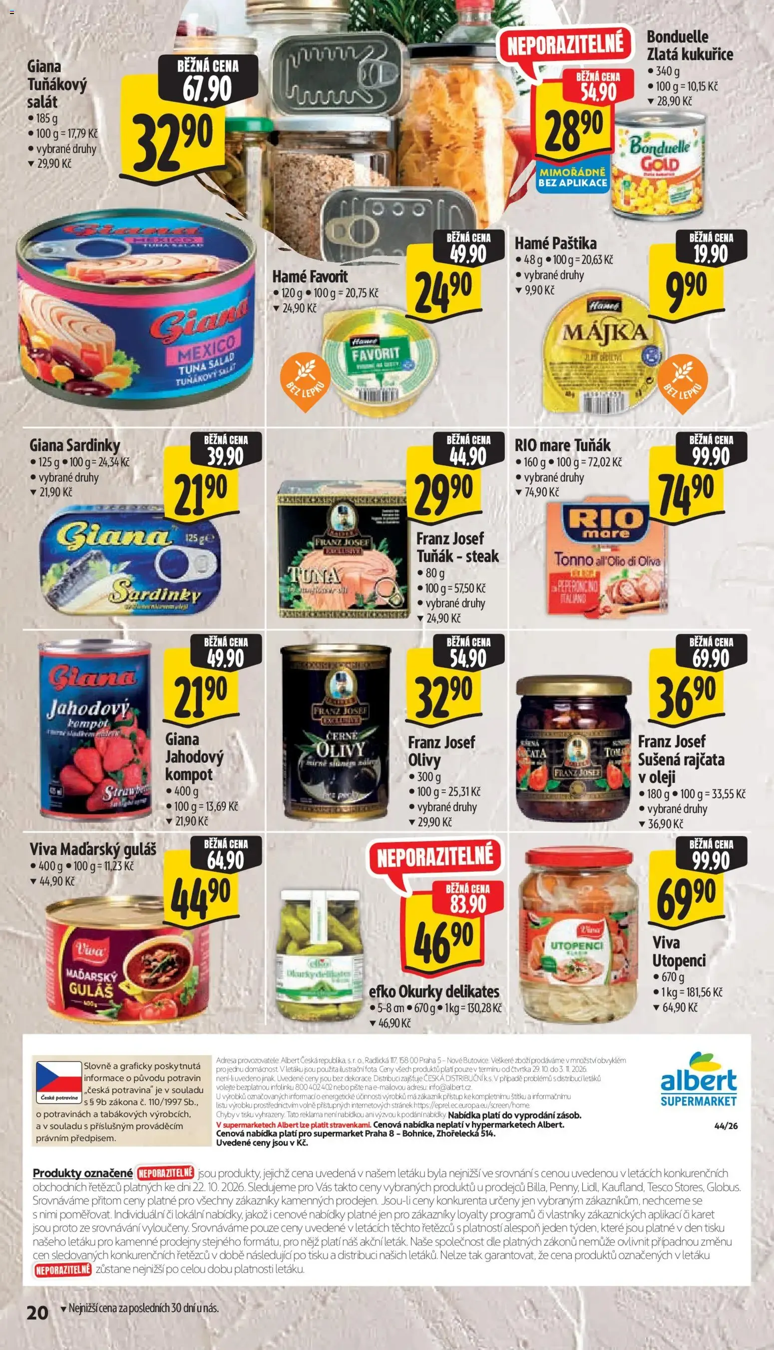 Albert leták - Supermarket Bohnice od 28.10.2026 - Akční leták - 29. října 3. listopadu 2026 - Page 28