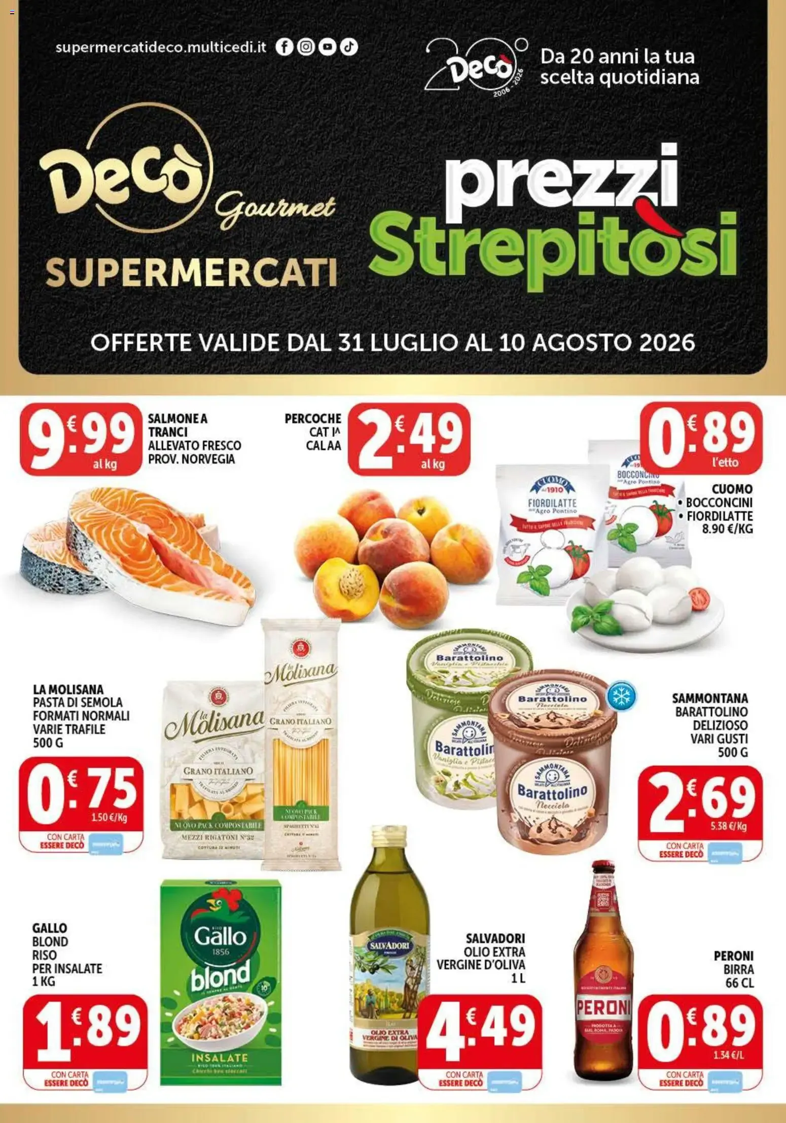 Decò Gourmet Supermercati - Prezzi Strepitosi da 31 luglio a 10 agosto di 2026 - Pagina del volantino 1