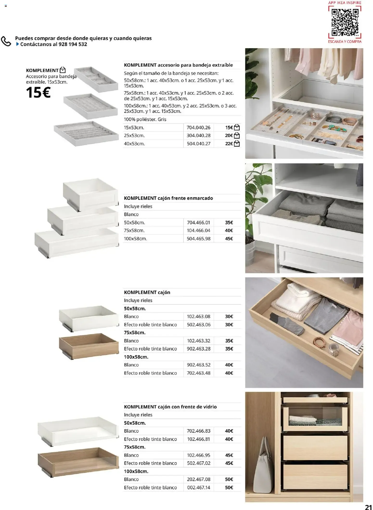 Catálogo de Guía de compra PAX y KOMPLEMENT - Sistema de armarios IKEA 1 de septiembre al 31 de enero 2027 - Página 21