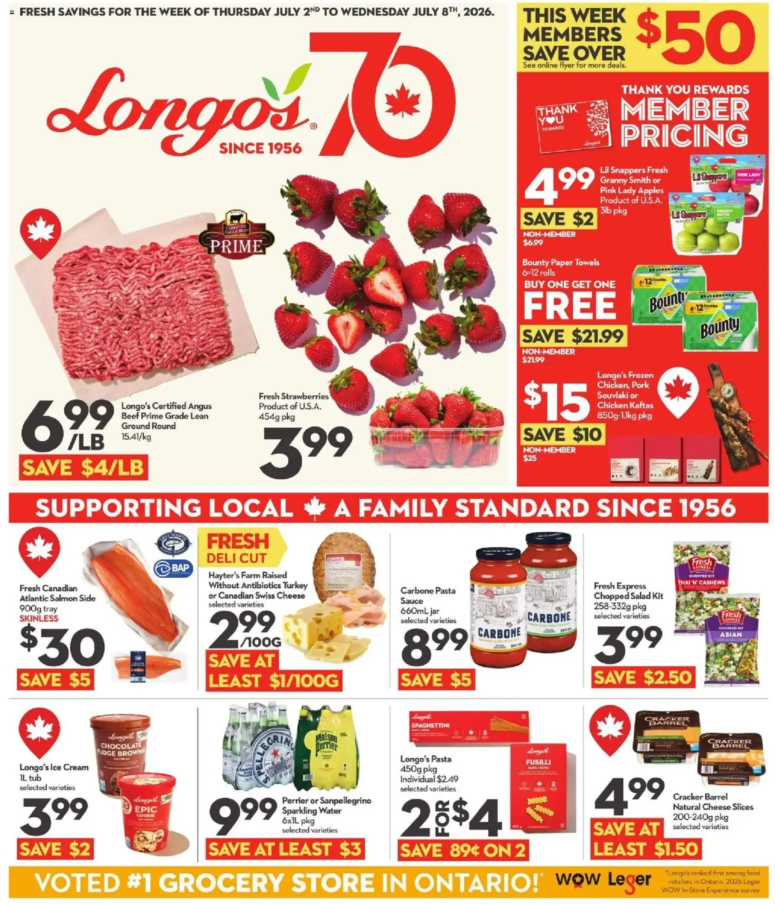 Longo's weekly flyer / circulaire from Jul 2, 2026 > weekly specials & deals from July 2 to July 8 2026 - flyer page 1