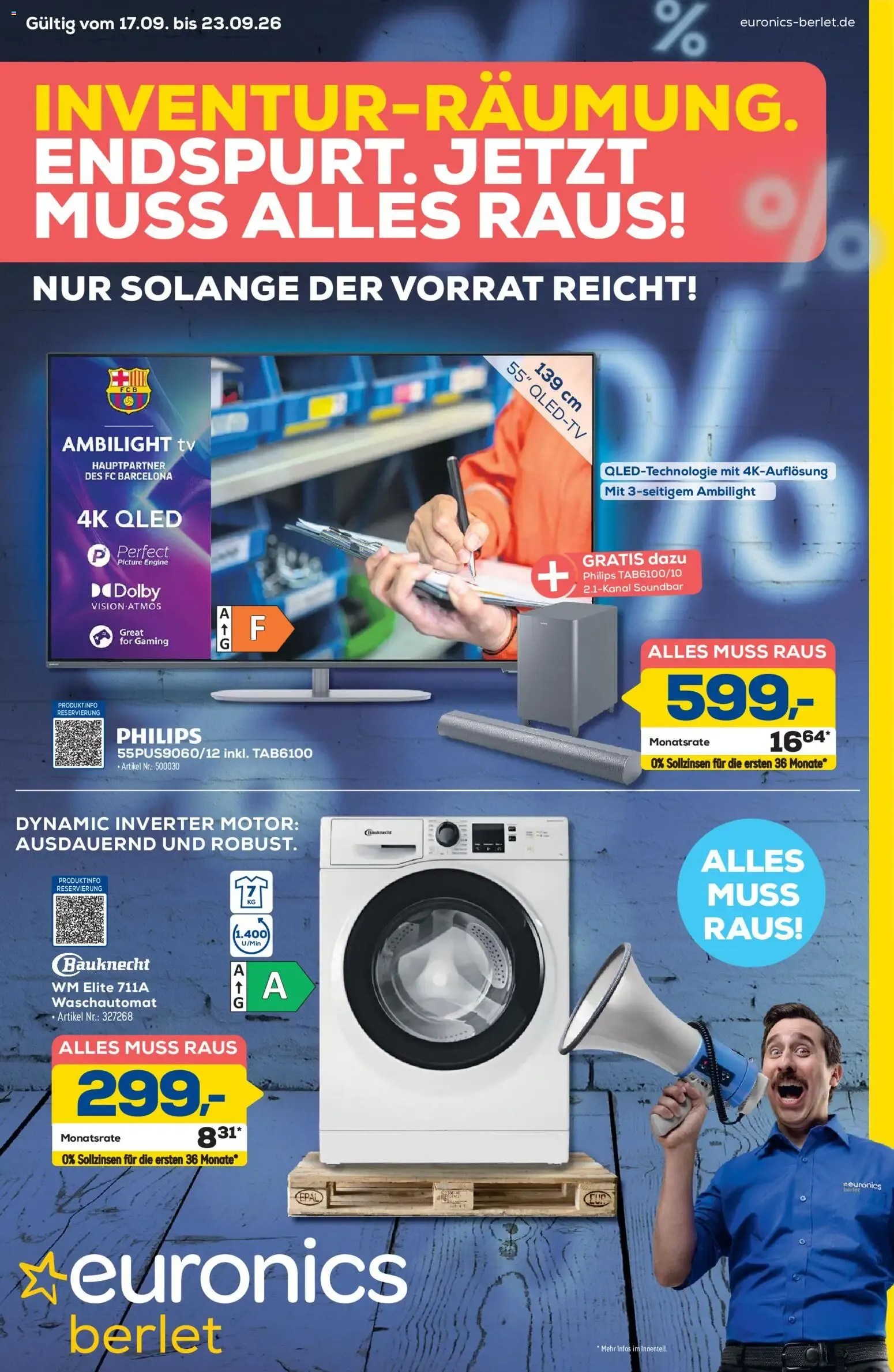 INVENTUR-RÄUMUNG. ENDSPURT. JETZT MUSS ALLES RAUS!