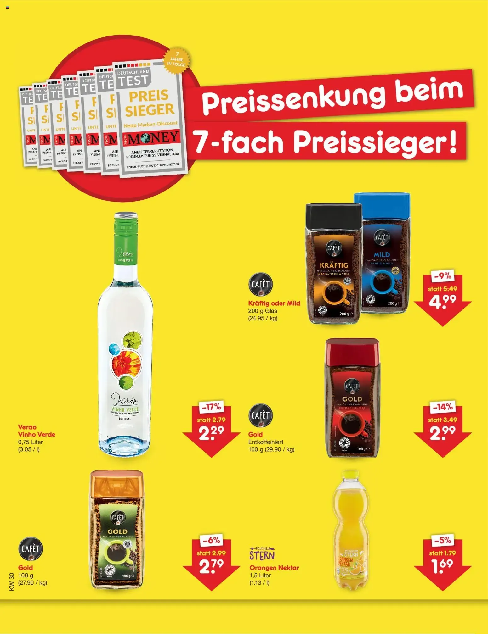 Netto Marken-Discount: Preissenkung beim 7-fach Preissieger! von 17. Juli bis 28. Juli 2026 - Prospekt seite 1