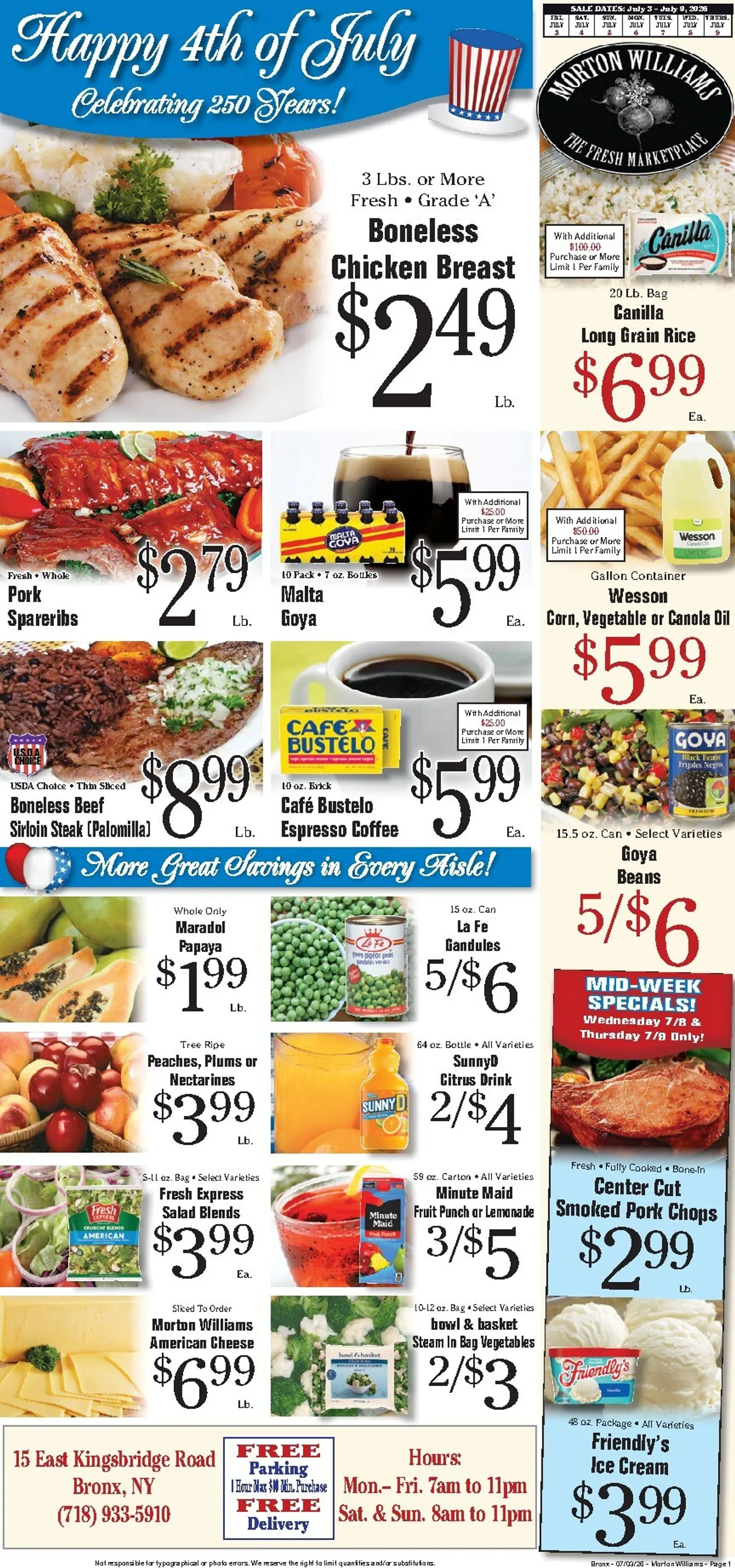 Weekly ad Happy 4th of July - Morton Williams from July 3 to July 9 2026 - Page 1