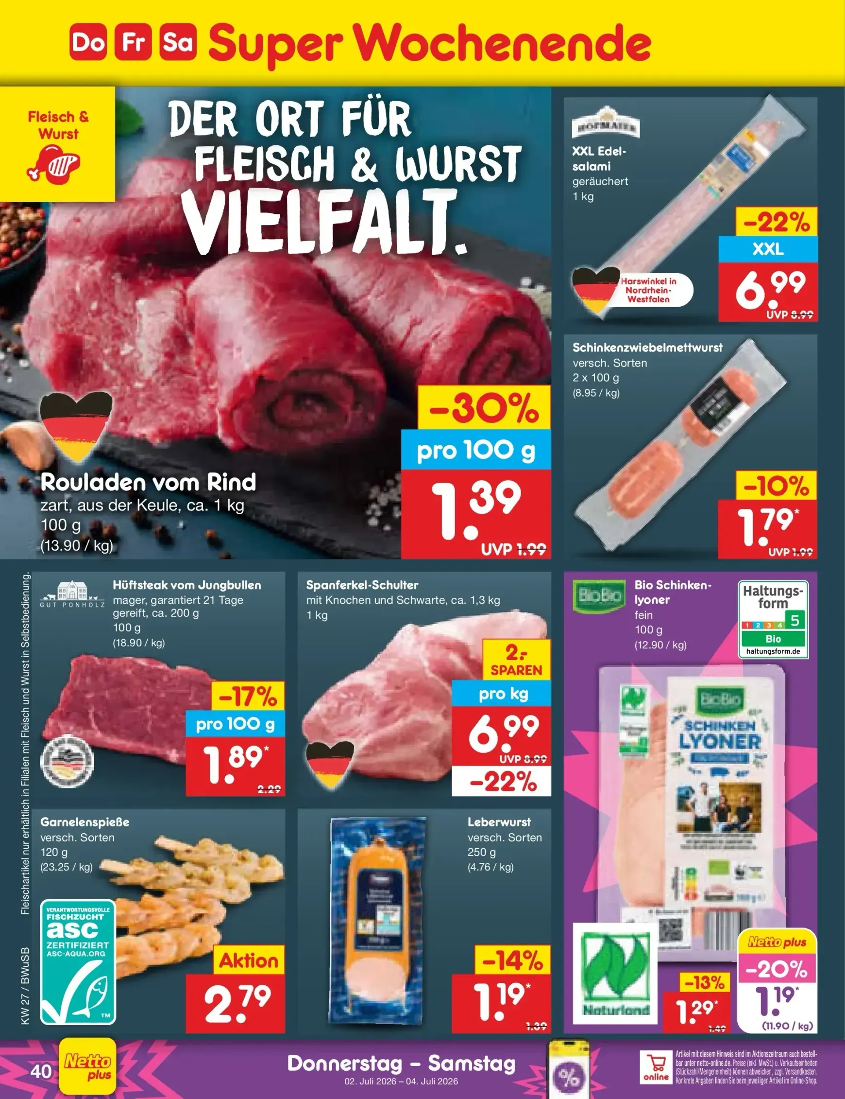 Netto Marken Discount - Sonderangebote Prospekt – von Montag 29.06.2026 bis Samstag 04.07.2026 von 29. Juni bis 4. Juli 2026 - Prospekt seite 59