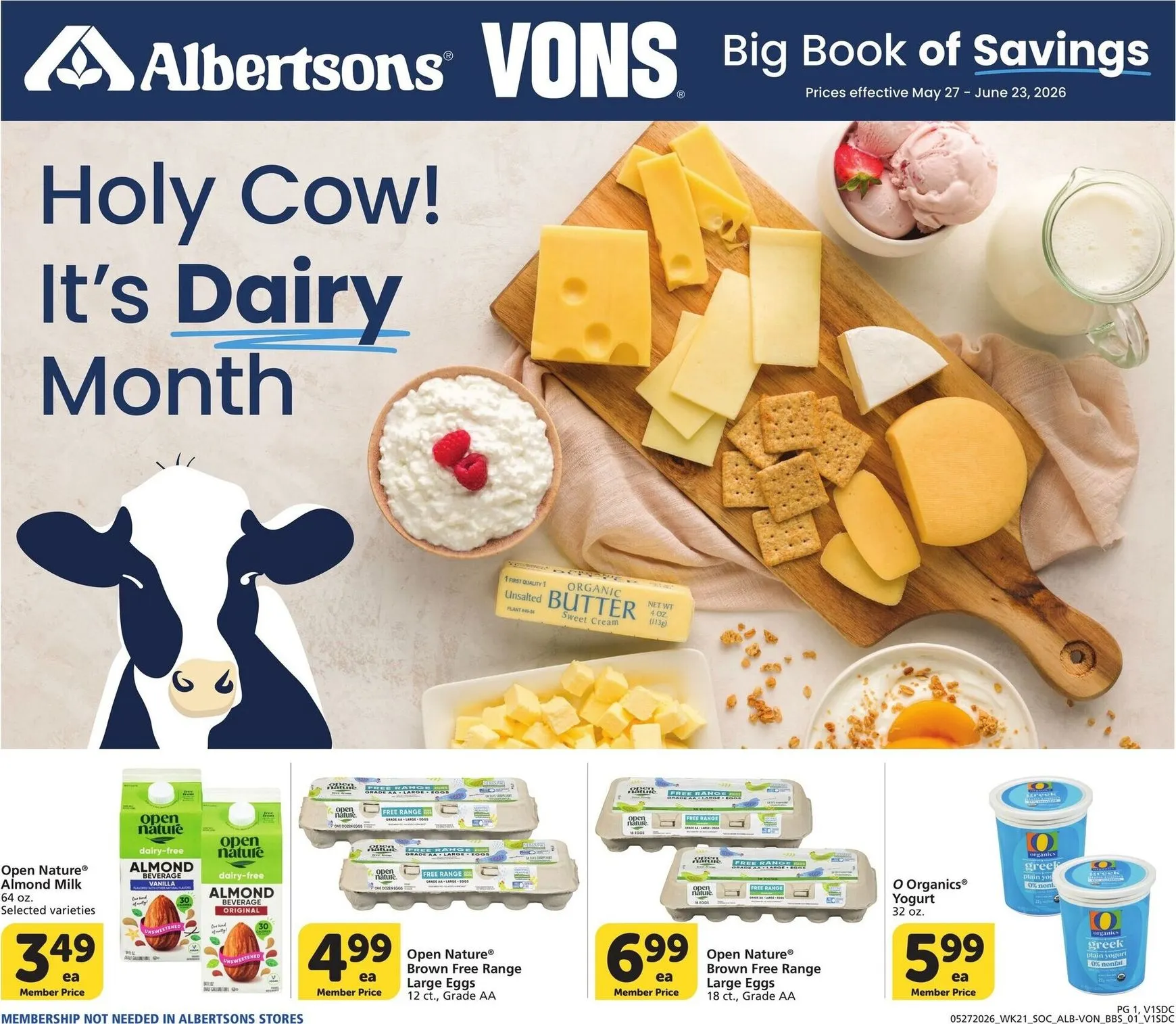 Weekly ad Holy Cow! It's Dairy Month - Big Book of Savings from May 27 to June 23 2026 - Page 1