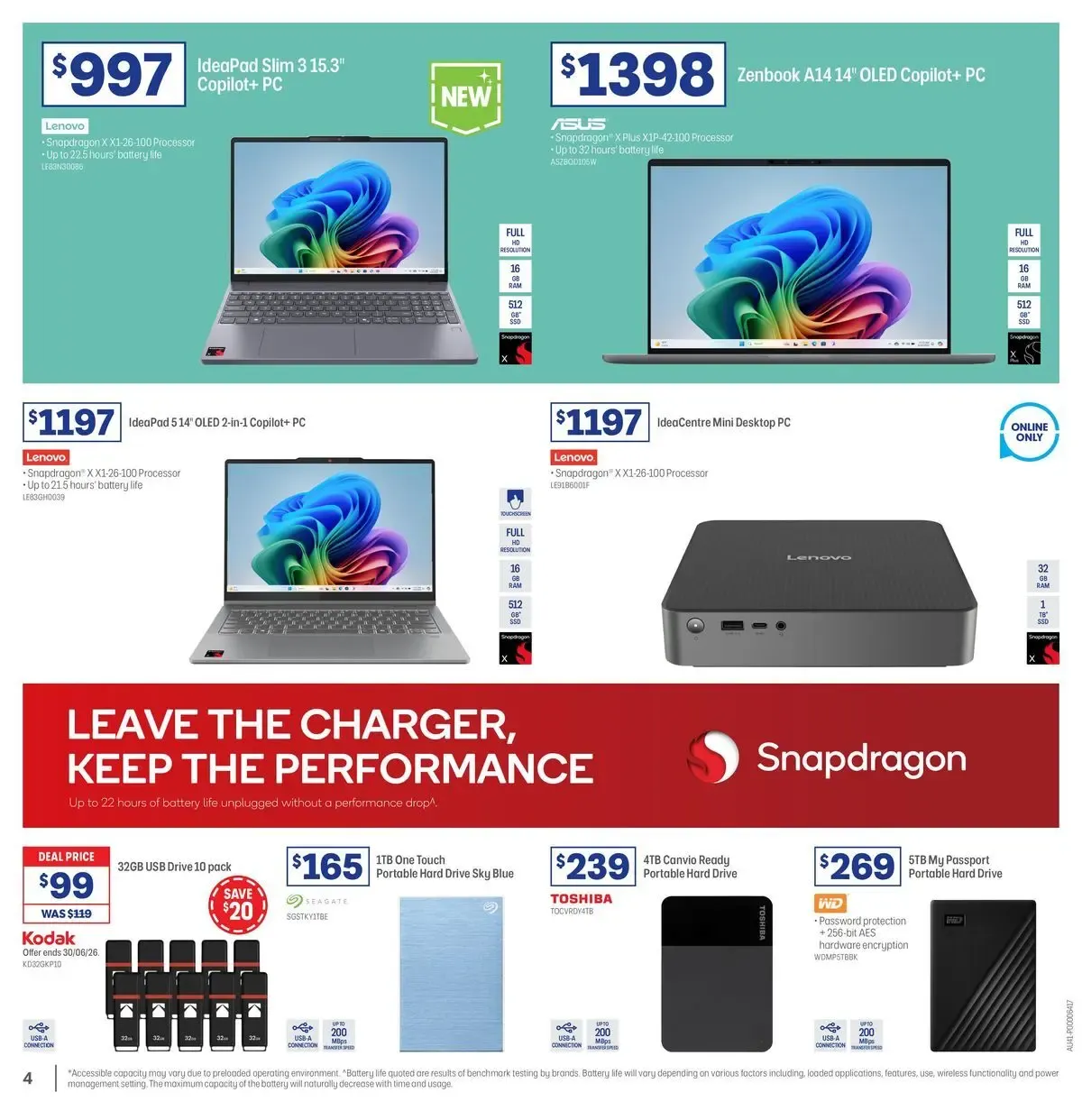 Officeworks EOFY Deals - 11/06/2026 > weekly / monthly specials - Catalogue valid from 11 June to 30 June 2026 - page 4