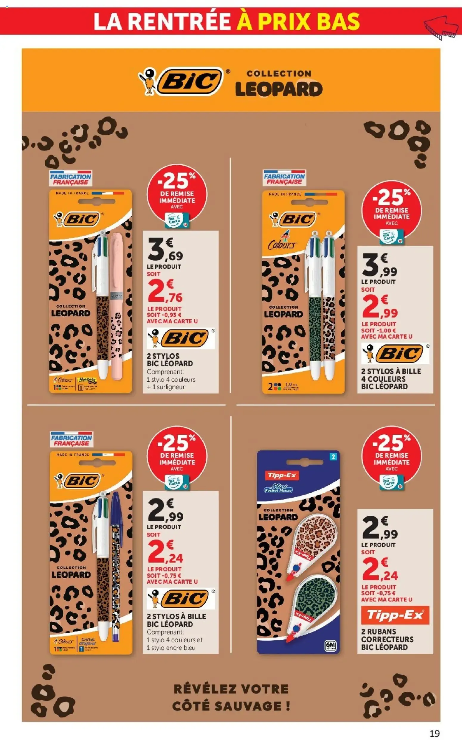 Hyper U - La rentrée à prix bas à partir du 15/07/2026 - promo en ligne du 15 juillet au 9 août 2026 - Catalogue page 19