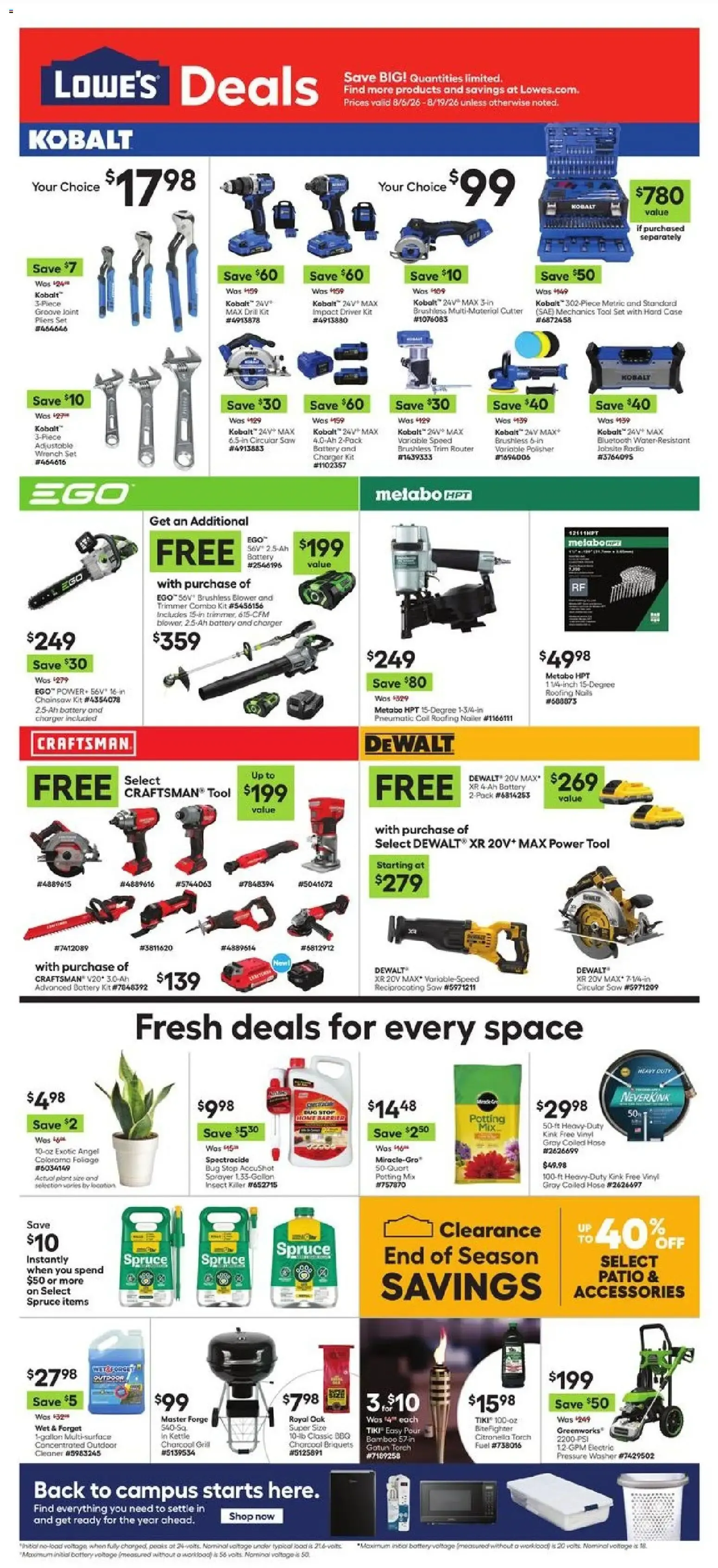Lowe's Weekly Ad (08/06 - 08/19 2026) - Flyer