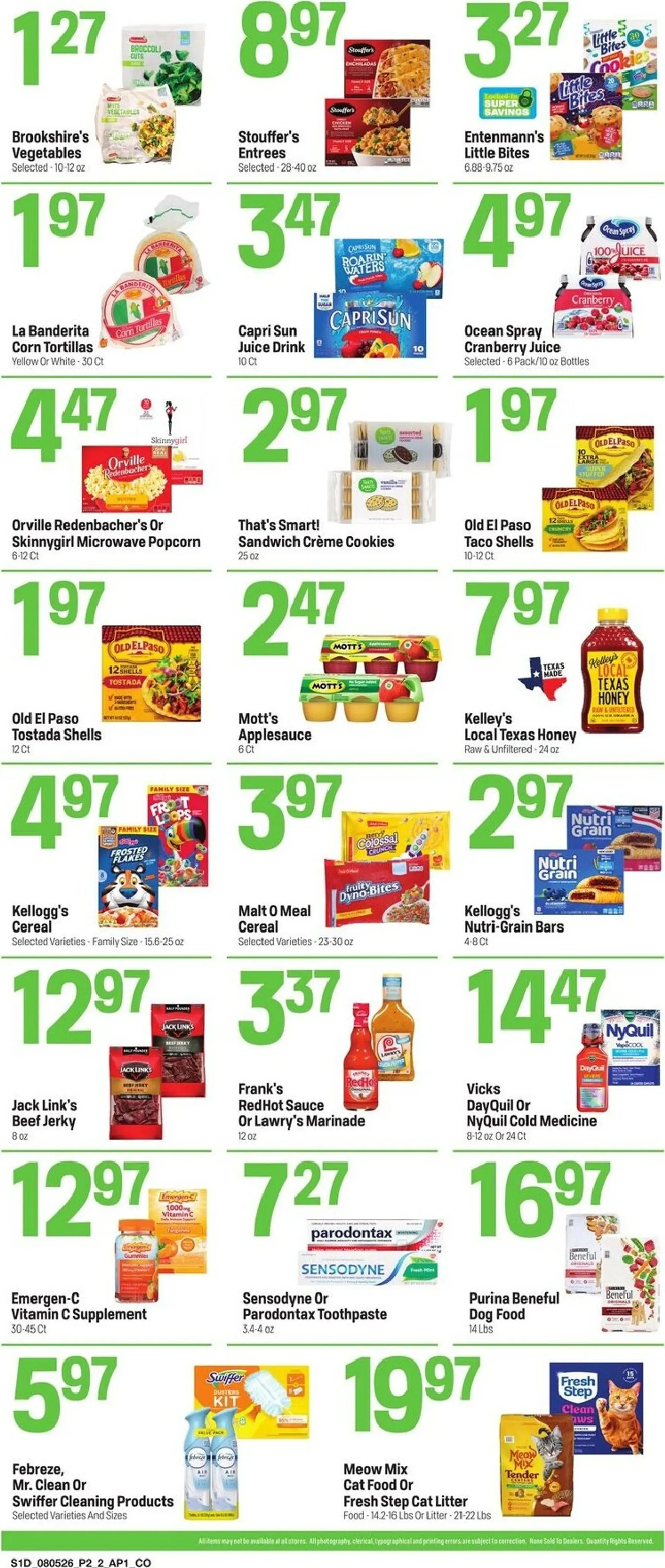 Weekly ad Current Super 1 Foods - Hot Sheet Weekly leaflet valid from Wednesday 08/05/2026 to Tuesday 08/11/2026 from August 5 to August 11 2026 - Page 2