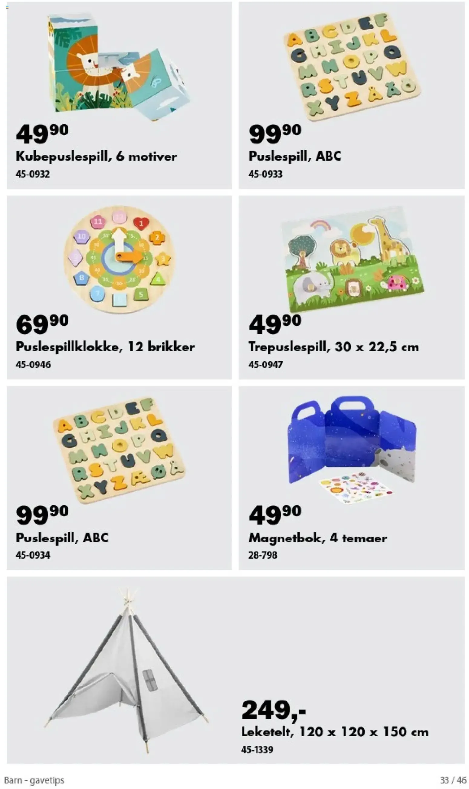 Biltema kundeavis barn gavetips (25/10/2026 - 24/12/2026) - Kundeavis og tilbud fra 25. oktober til 24. desember 2026 - kundeavisside 33