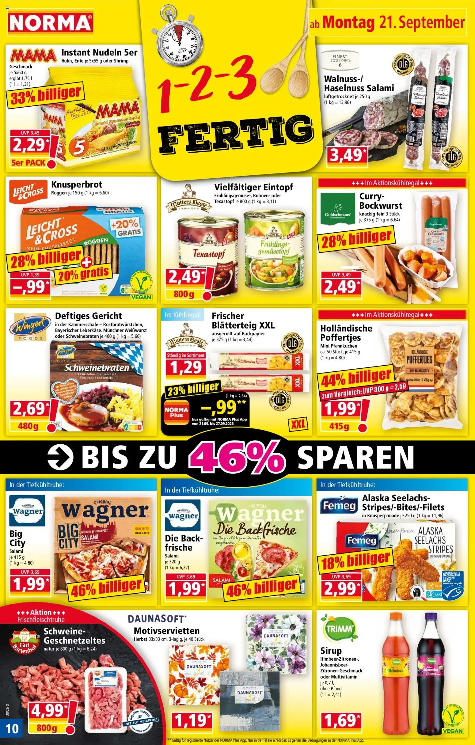 NORMA: Mehr fürs Geld ab 21. September von 21. September bis 27. September 2026 - Prospekt seite 10