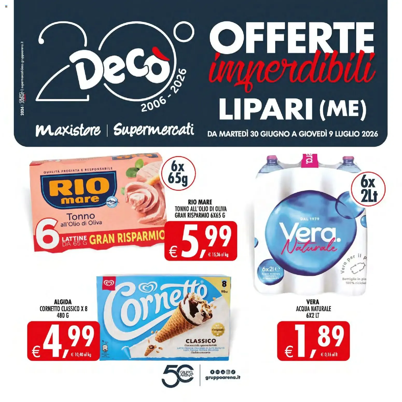 Nuovo Decò volantino Maxistore, Supermercati Lipari dal 30/06/2026 > offerte anteprima 🛍️ da 30 giugno a 9 luglio di 2026 - Pagina del volantino 1