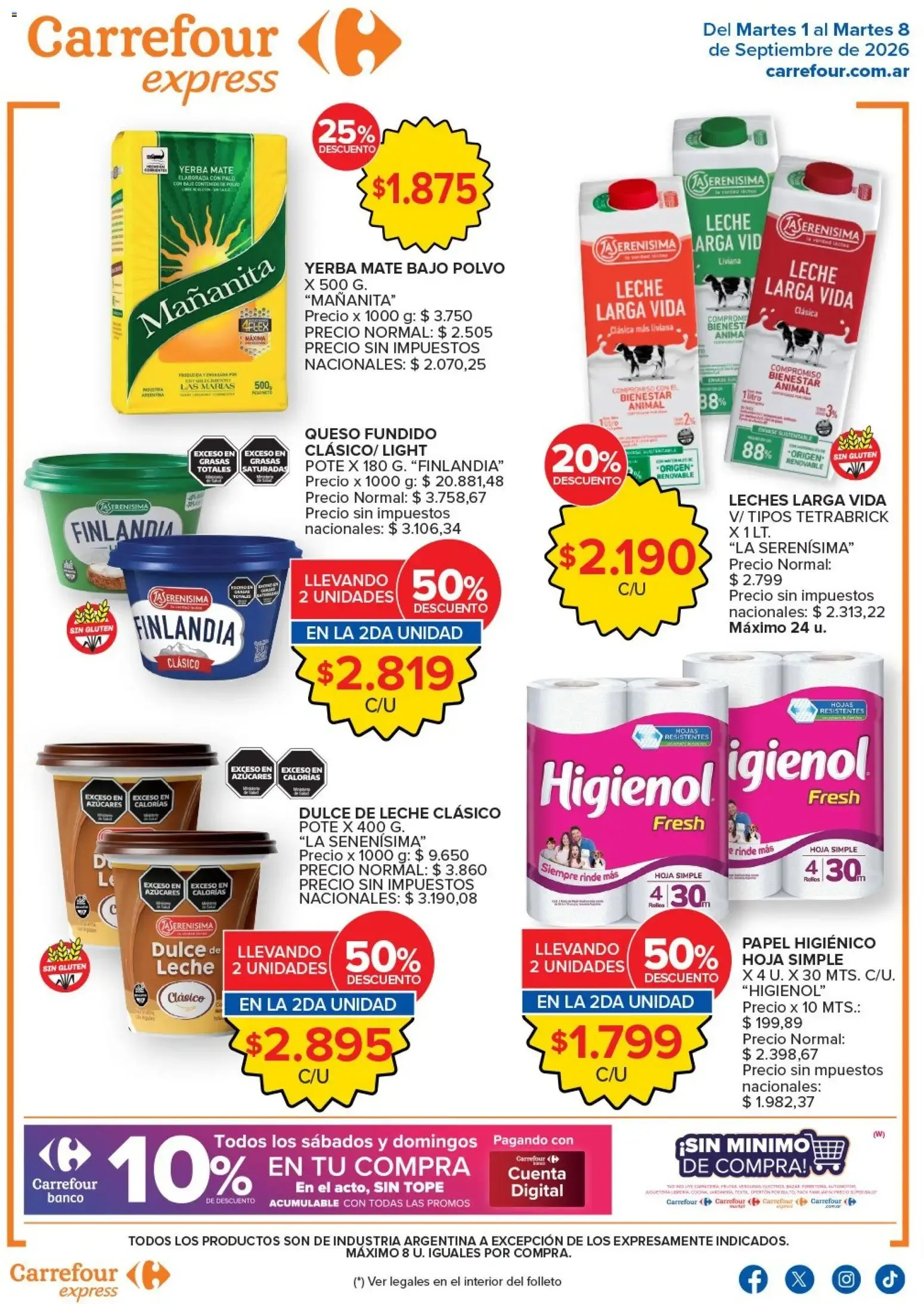Ofertas de Carrefour Express - Ofertas || del 01/09/2026 - 09/09/2026 || Promociones 1 de septiembre al 8 de septiembre 2026 - Página 1 del catálogo