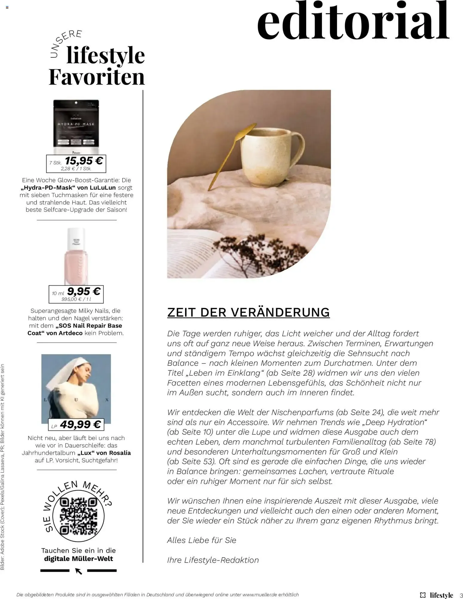 Müller lifestyle IHR WOHLFÜHL-MAGAZIN von 1. September bis 31. Oktober 2026 - Prospekt seite 3