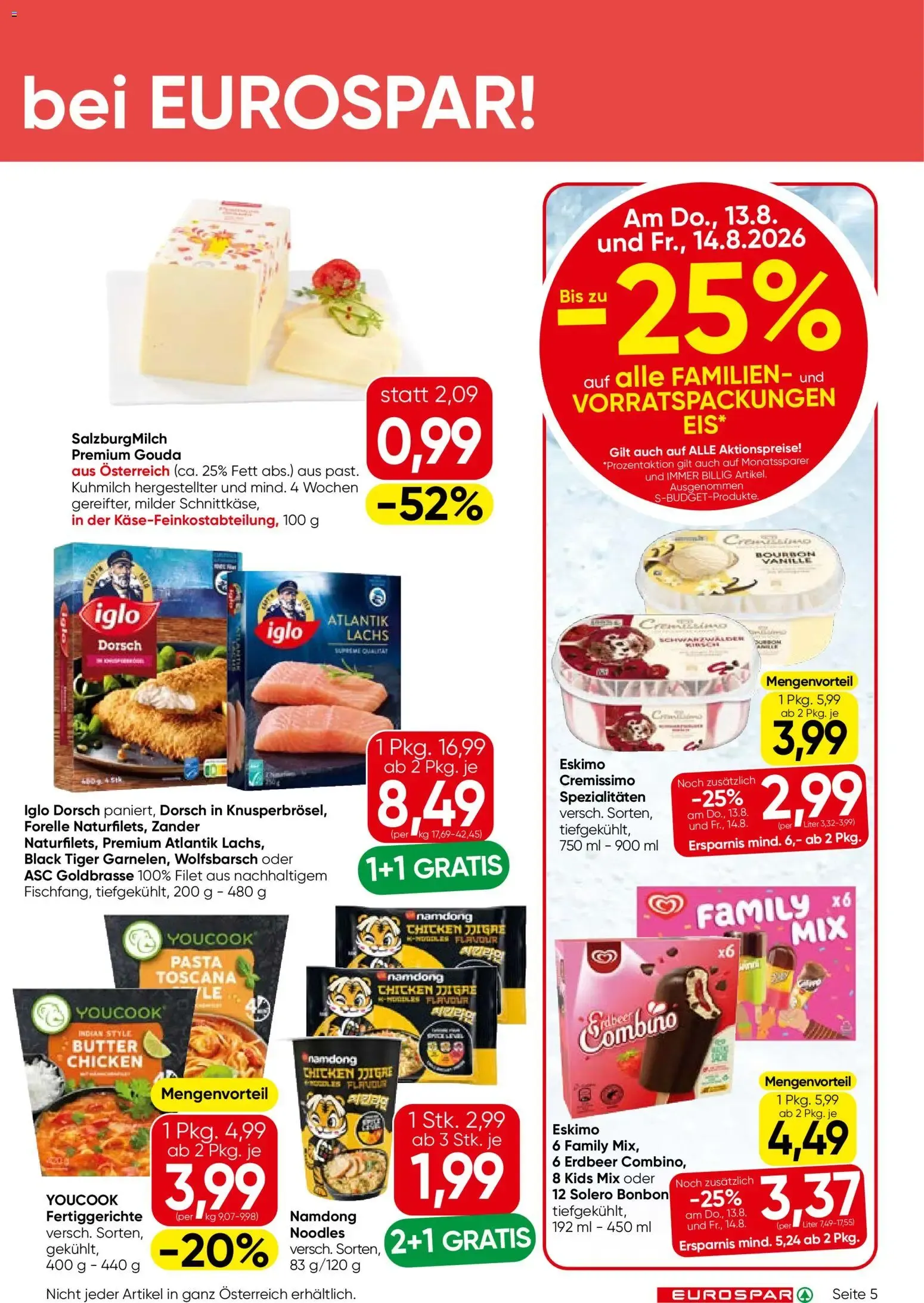 Eurospar Flugblatt von 13.08.2026 - Aktuelle Angebote von 13. August bis 26. August 2026 - Flugblätt seite  5