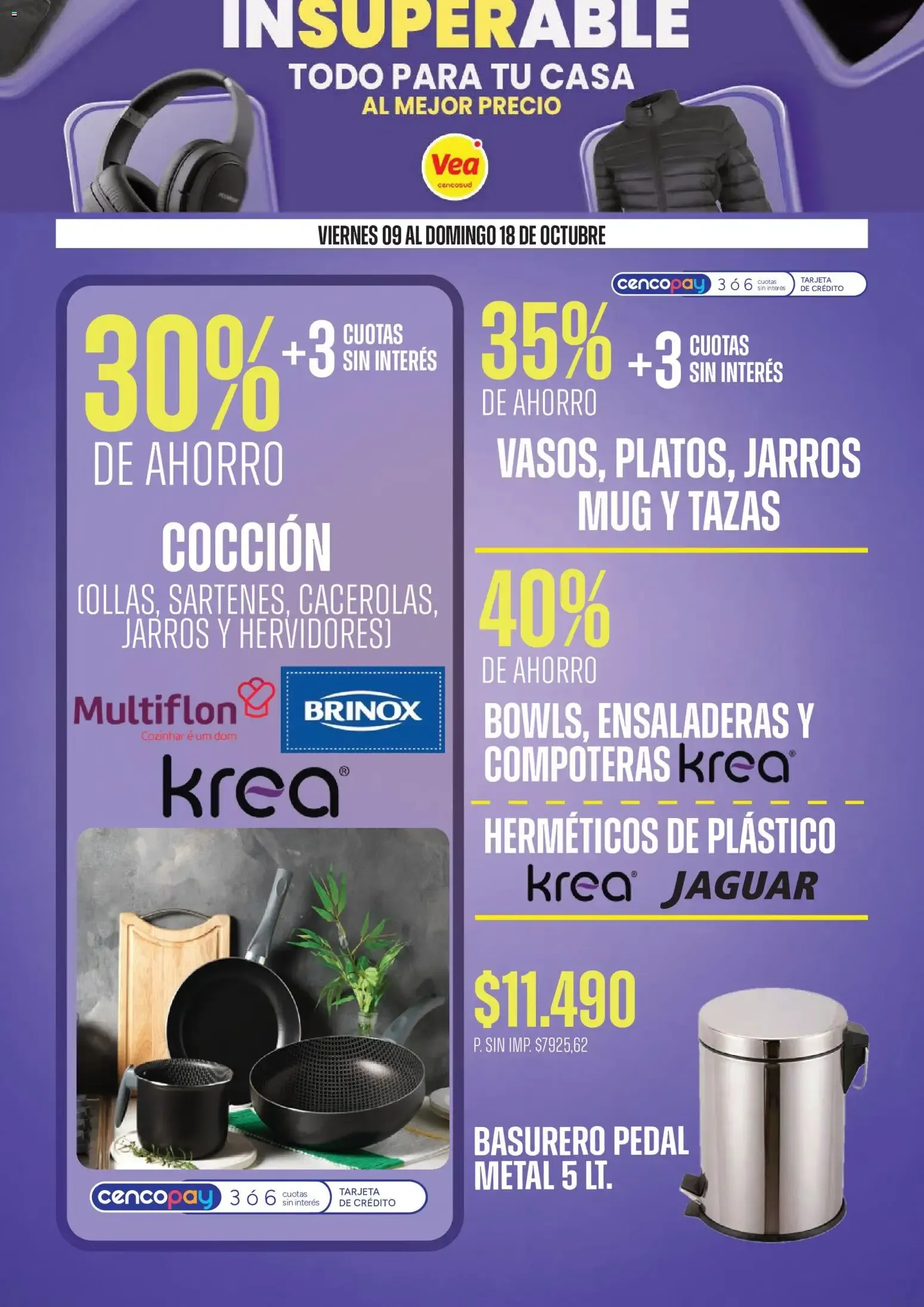 Ofertas de Vea - InSuperables Especial para tu casa del 09/10/2026 - 18/10/2026 9 de octubre al 18 de octubre 2026 - Página 8 del catálogo
