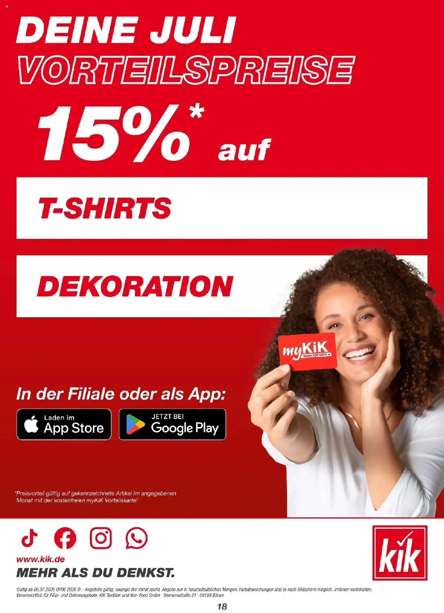 Kik Prospekt vom 06.07.2026 – Angebote online von 6. Juli bis 12. Juli 2026 - Prospekt seite 18