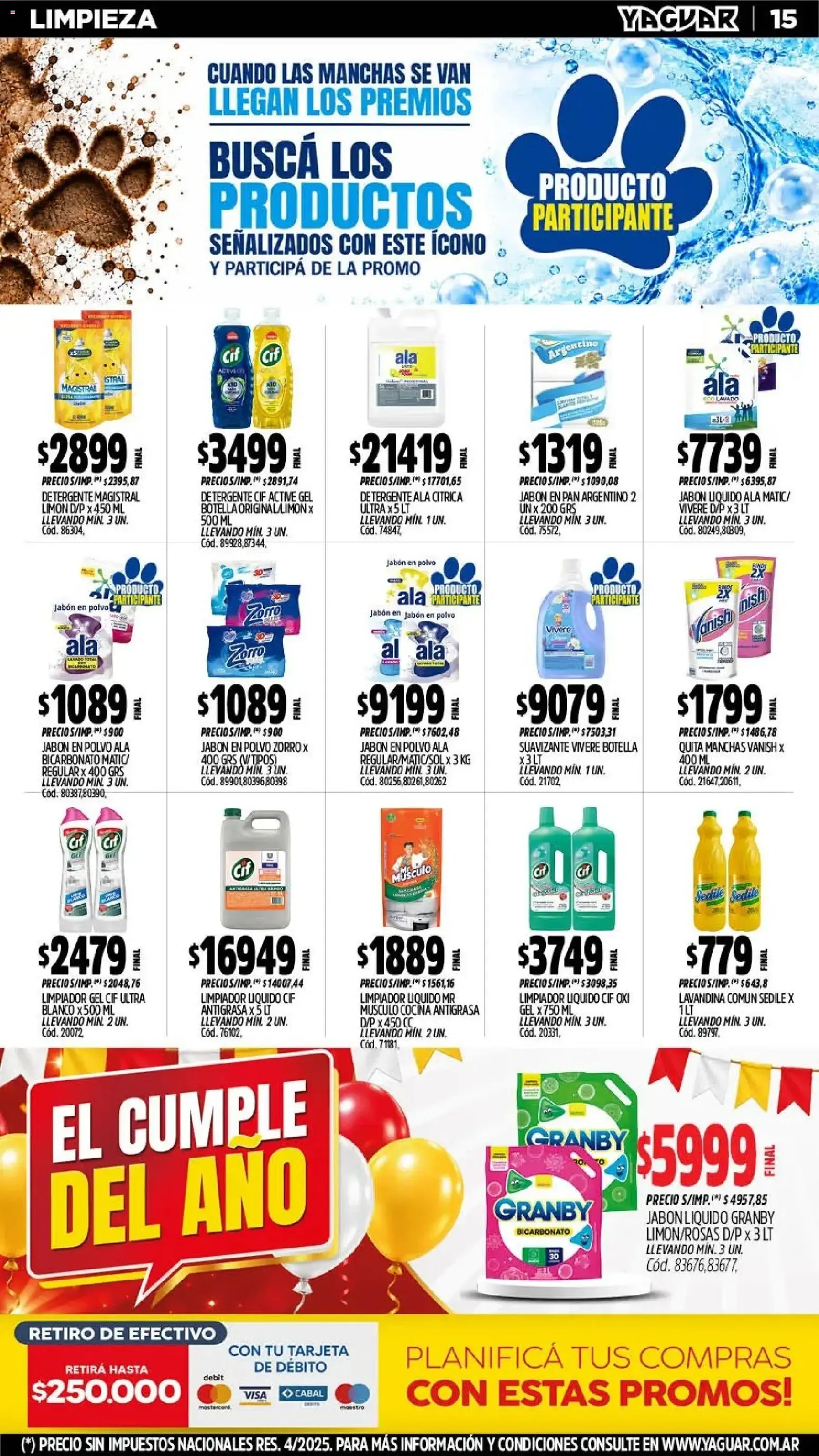 Ofertas de Mayorista Yaguar - El Cumple del Año 38 26 de octubre al 31 de octubre 2026 - Página 16 del catálogo