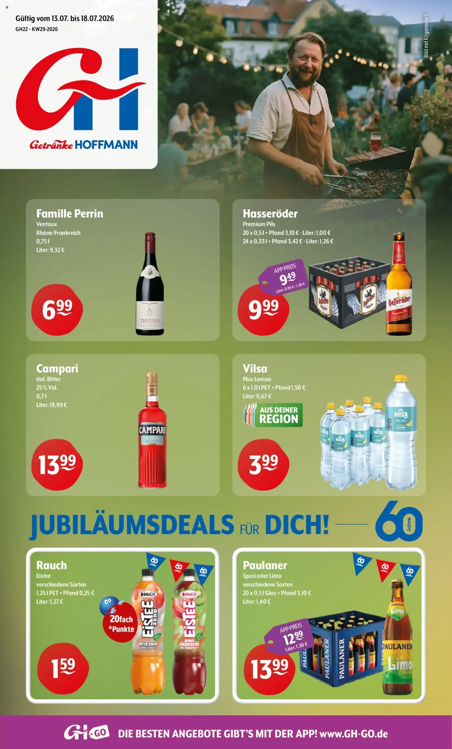 Getränke Hoffmann: Jubiläumsdeals von 13. Juli bis 18. Juli 2026 - Prospekt seite 1