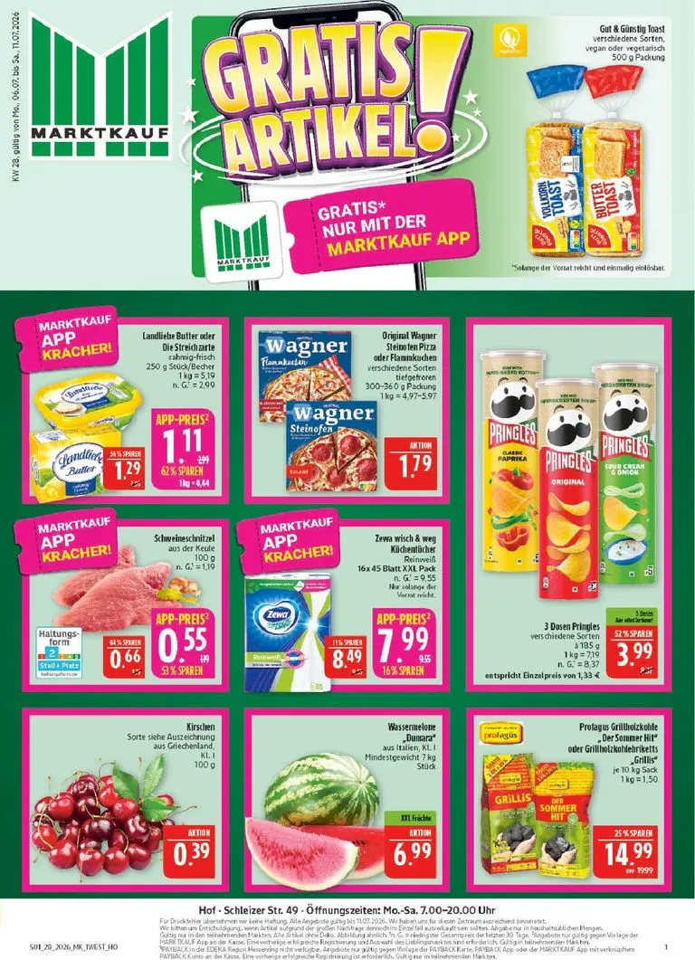 Marktkauf Prospekt – von Montag 06.07.2026 bis Samstag 11.07.2026 von 6. Juli bis 11. Juli 2026 - Prospekt seite 1
