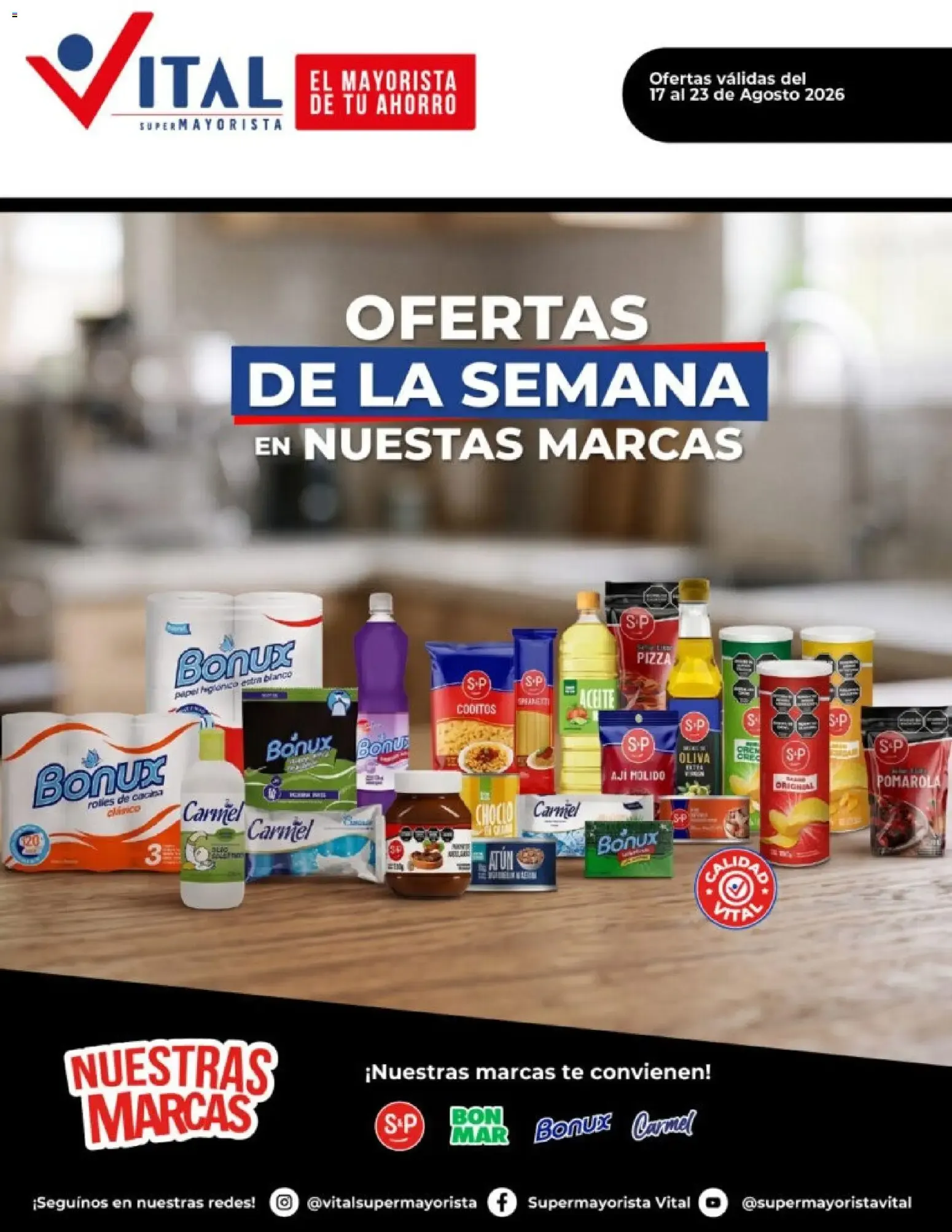 Ofertas de Vital - Especial nuestras marcas || del 17/08/2026 - 23/08/2026 || Catálogo 17 de agosto al 23 de agosto 2026 - Página 1 del catálogo