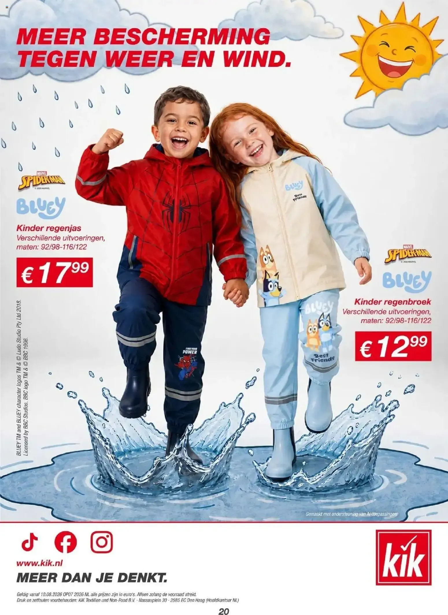 KiK: Más diversión en la escuela - Ofertas de ropa, papelería y productos Bluey/Spiderman van 10 augustus tot 16 augustus 2026 - Folder pagina 20