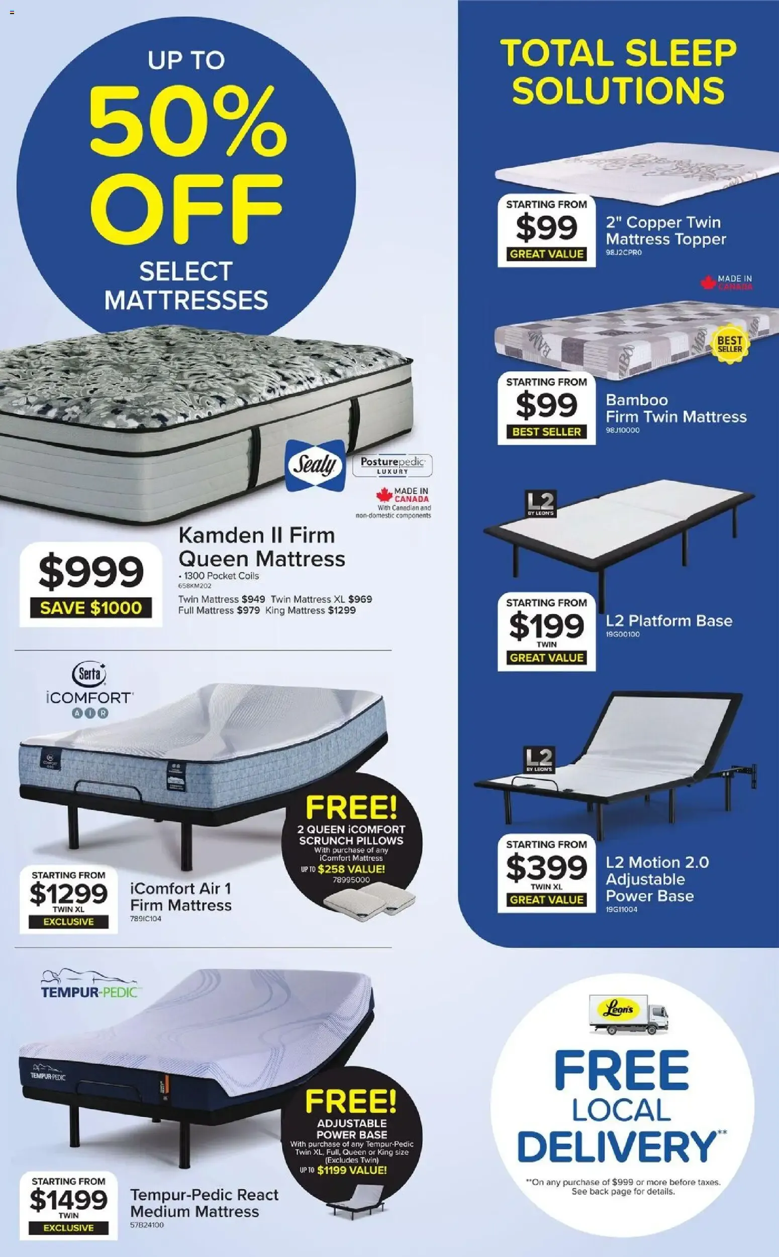 Leon's Super Sleep Sale from September 17 to October 7 2026 - flyer page 3